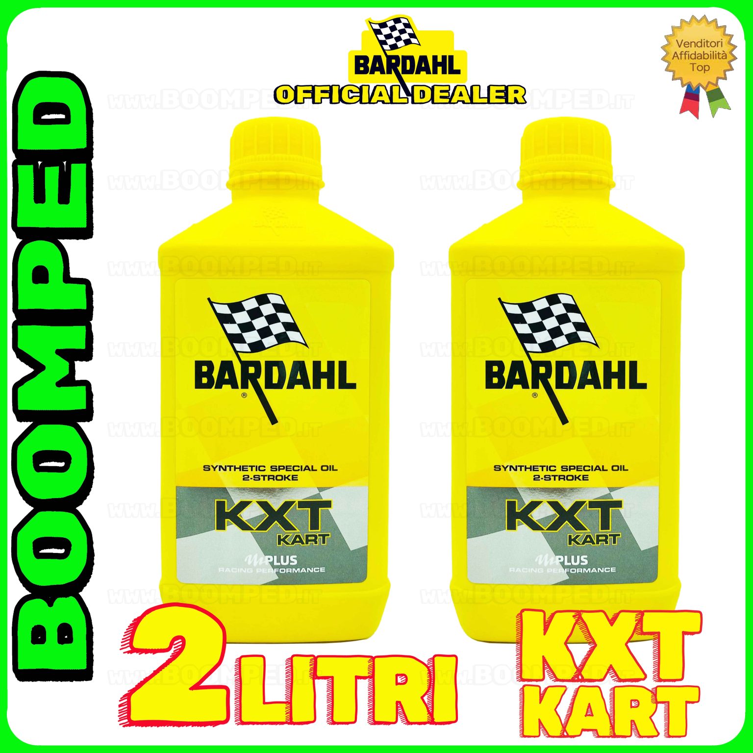2 litri BARDAHL KXT KART 2T OLIO MOTORE SPECIALE per miscela go kart 2T 100% sintetico 02BD14