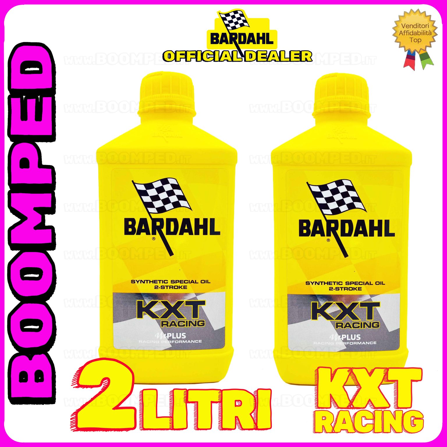 2 litri BARDAHL KXT RACING 2T OLIO MOTORE SPECIALE per miscela moto uso pista 2T 100% sintetico 02BD15
