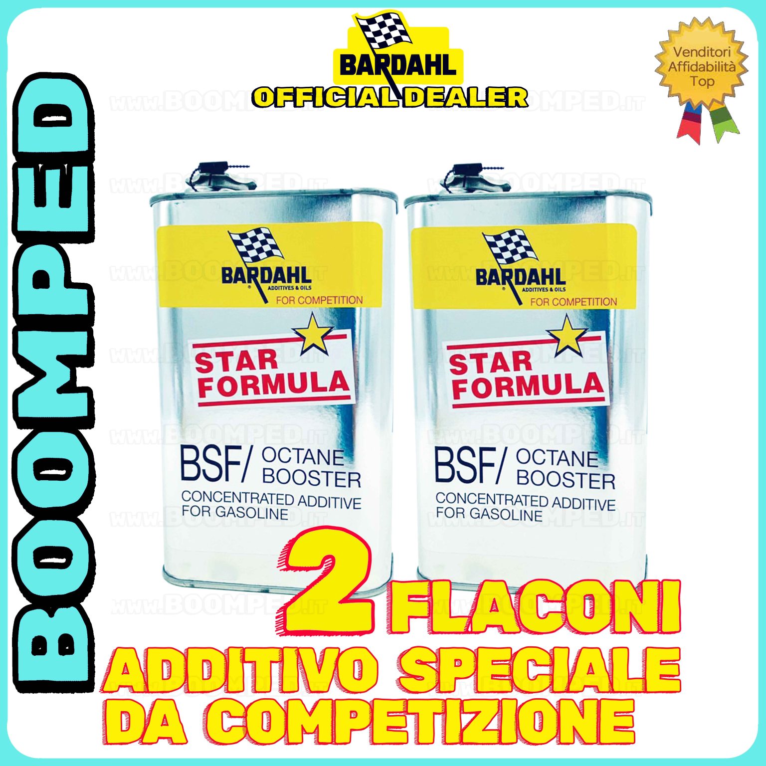 2 litri BARDAHL BSF OCTANE BOOSTER ADDITIVO SPECIALE elevatore ottani benzina auto USO PISTA 02BD17