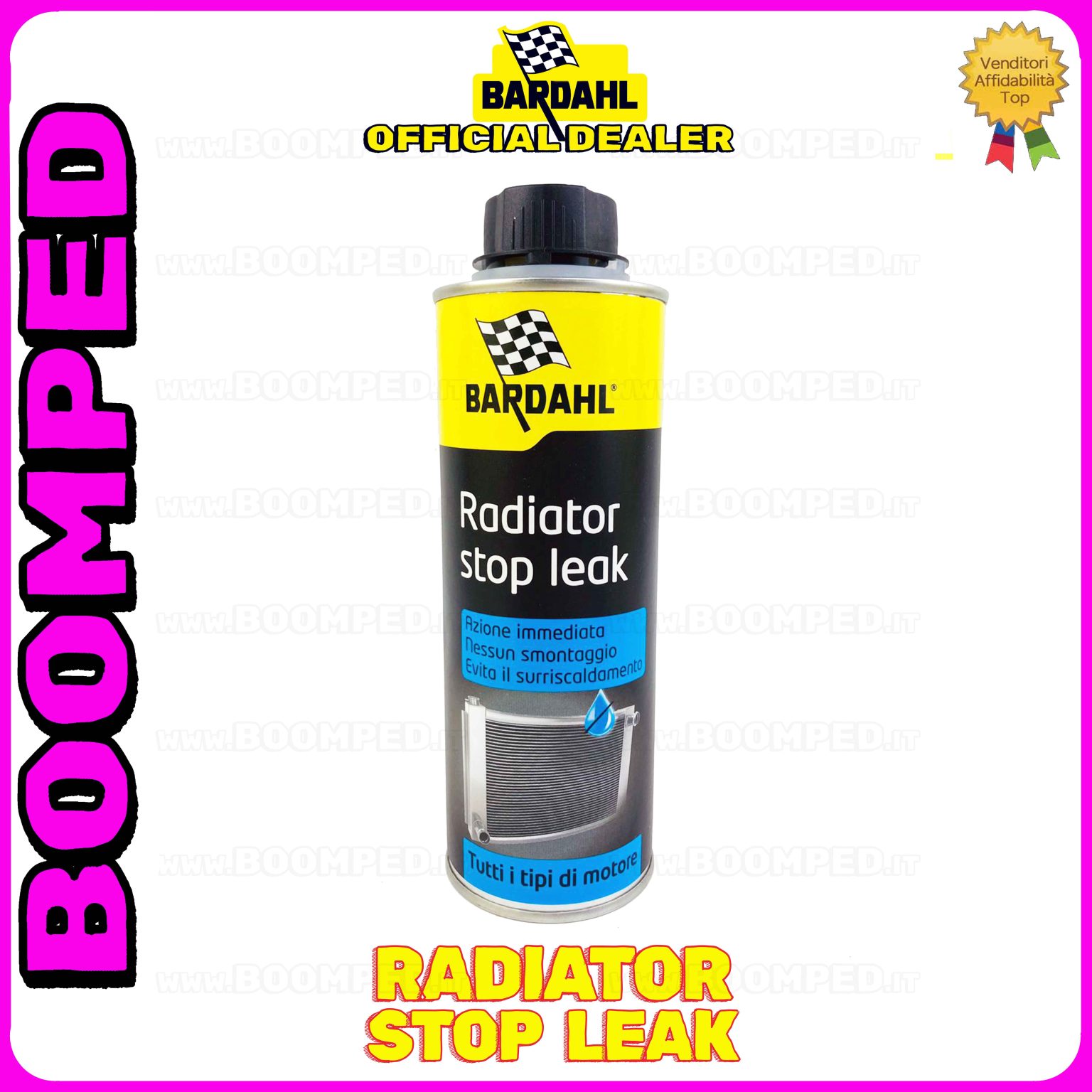 1 flacone 300ml BADAHL RADIATOR STOP LEAK ADDITIVO  sigillante elimina falle radiatore auto moto BD11