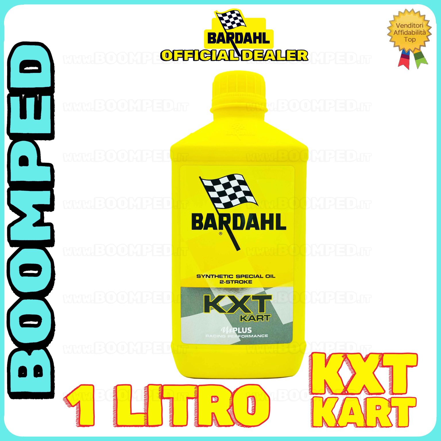 1 litro BARDAHL KXT KART 2T OLIO MOTORE SPECIALE per miscela go kart 2T 100% sintetico BD14