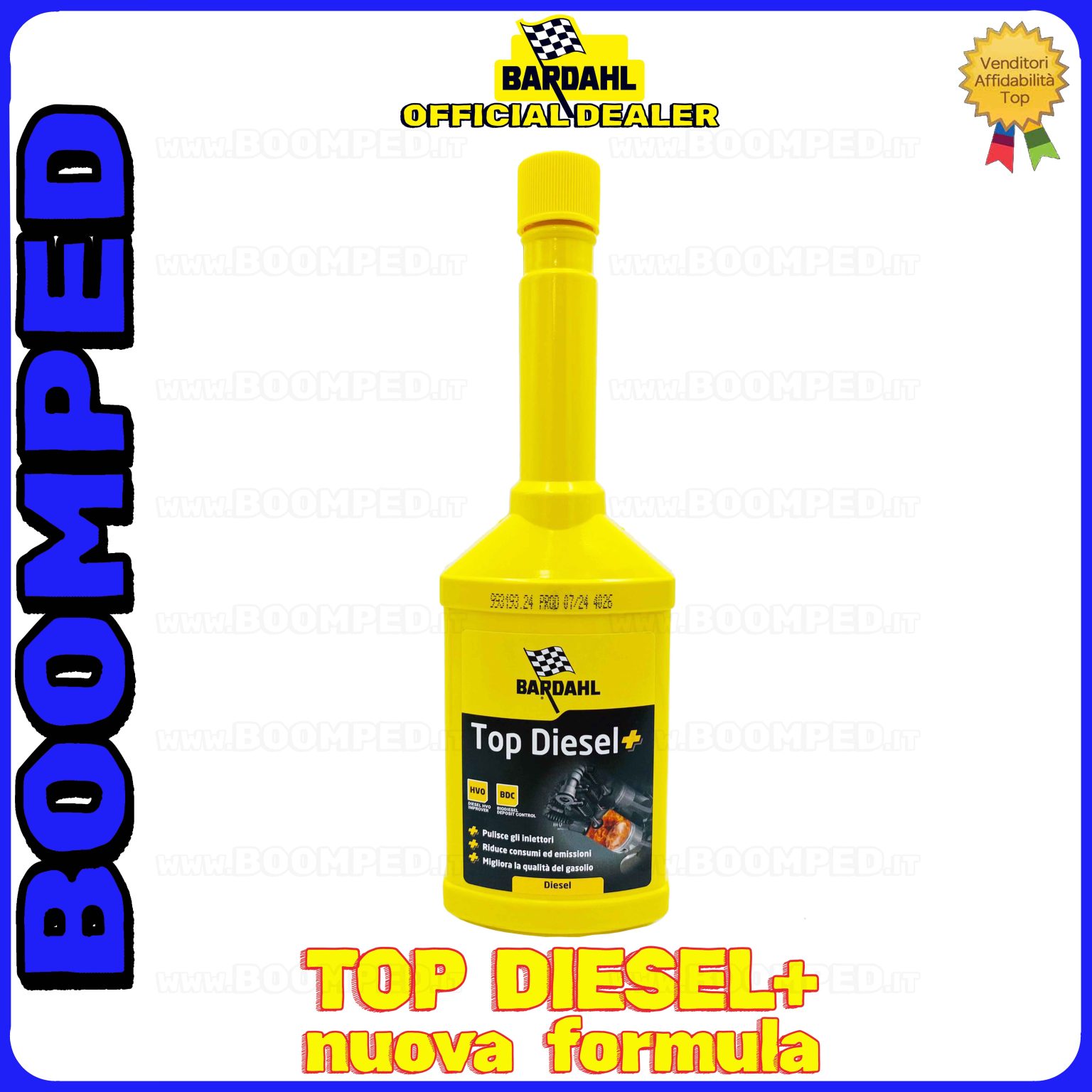 1 flacone 250ml BARDAHL TOP DIESEL + ADDITIVO pulitore iniettori riduce consumi motori diesel auto BD19