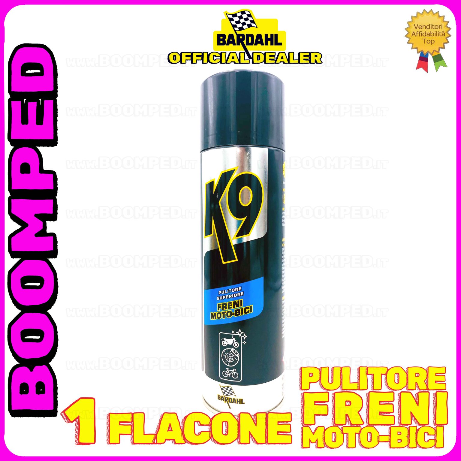 1 flacone 550ml BARDAHL K9 PULITORE SUPERIORE FRENI MOTO BICI pulisce dischi freno e frizione BD20