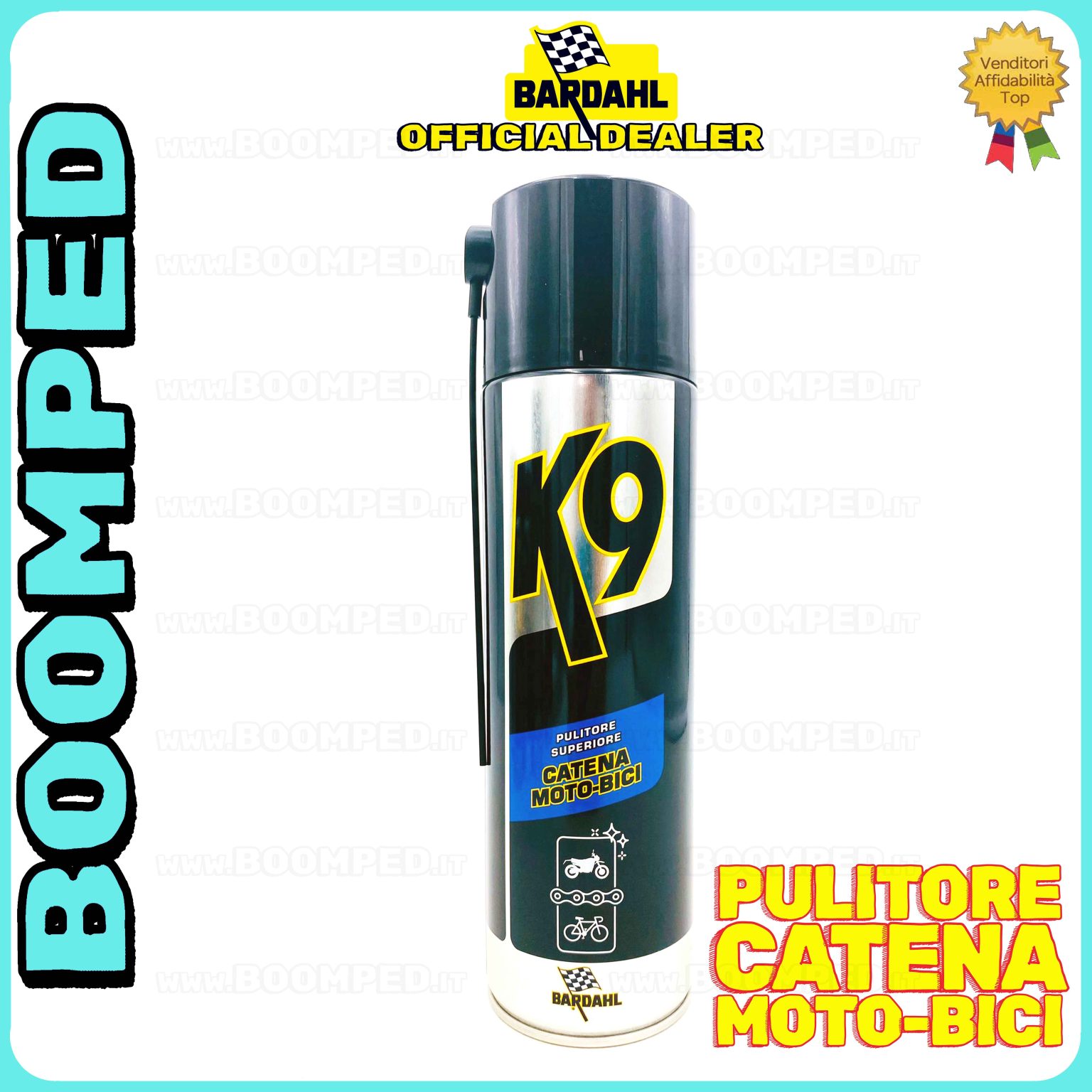 1 flacone 500ml BARDAHL K9 PULITORE SUPERIORE CATENA MOTO BICI pulisce catena trasmissione BD21