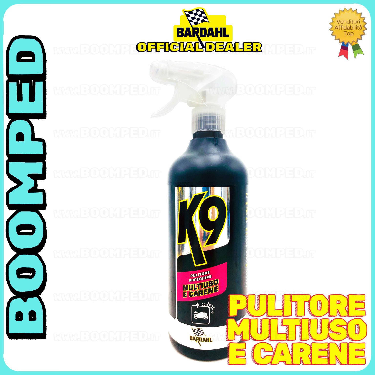 1 flacone 750ml BARDAHL K9 PULITORE SUPERIORE MULTIUSO E CARENE spray pulizia carene BD26