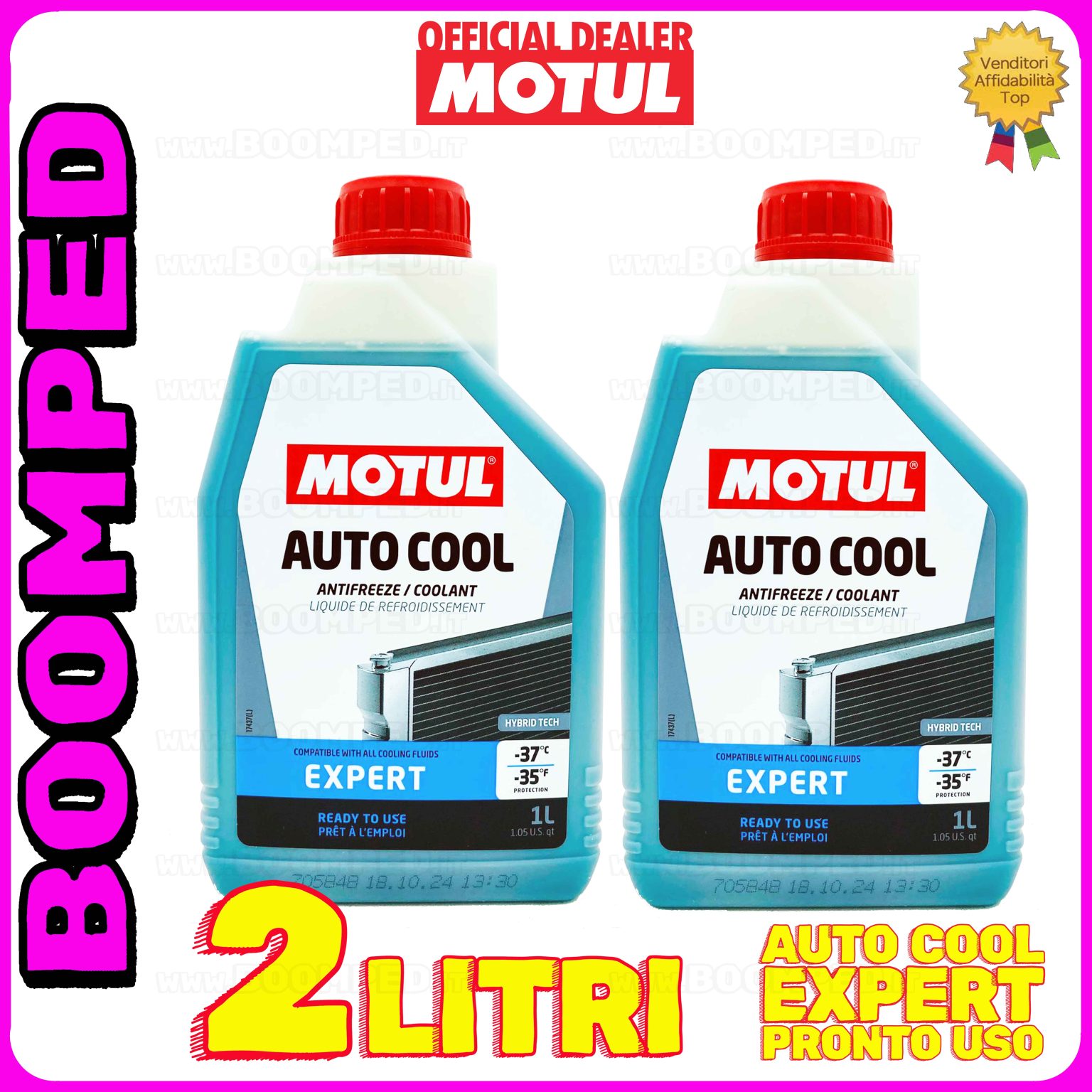 2 litri MOTUL AUTO COOL EXPERT -37°C liquido refrigreante radiatore 02FL05