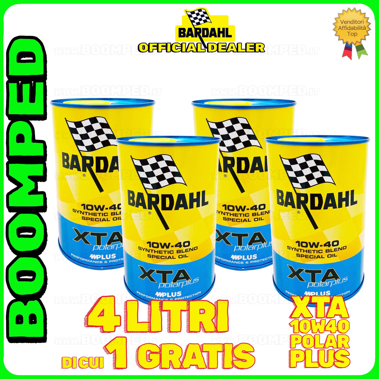4 litri BARDAHL XTA 10W-40 olio motore auto sintetico ACEA A3/B4, API SN/CF 04BD31