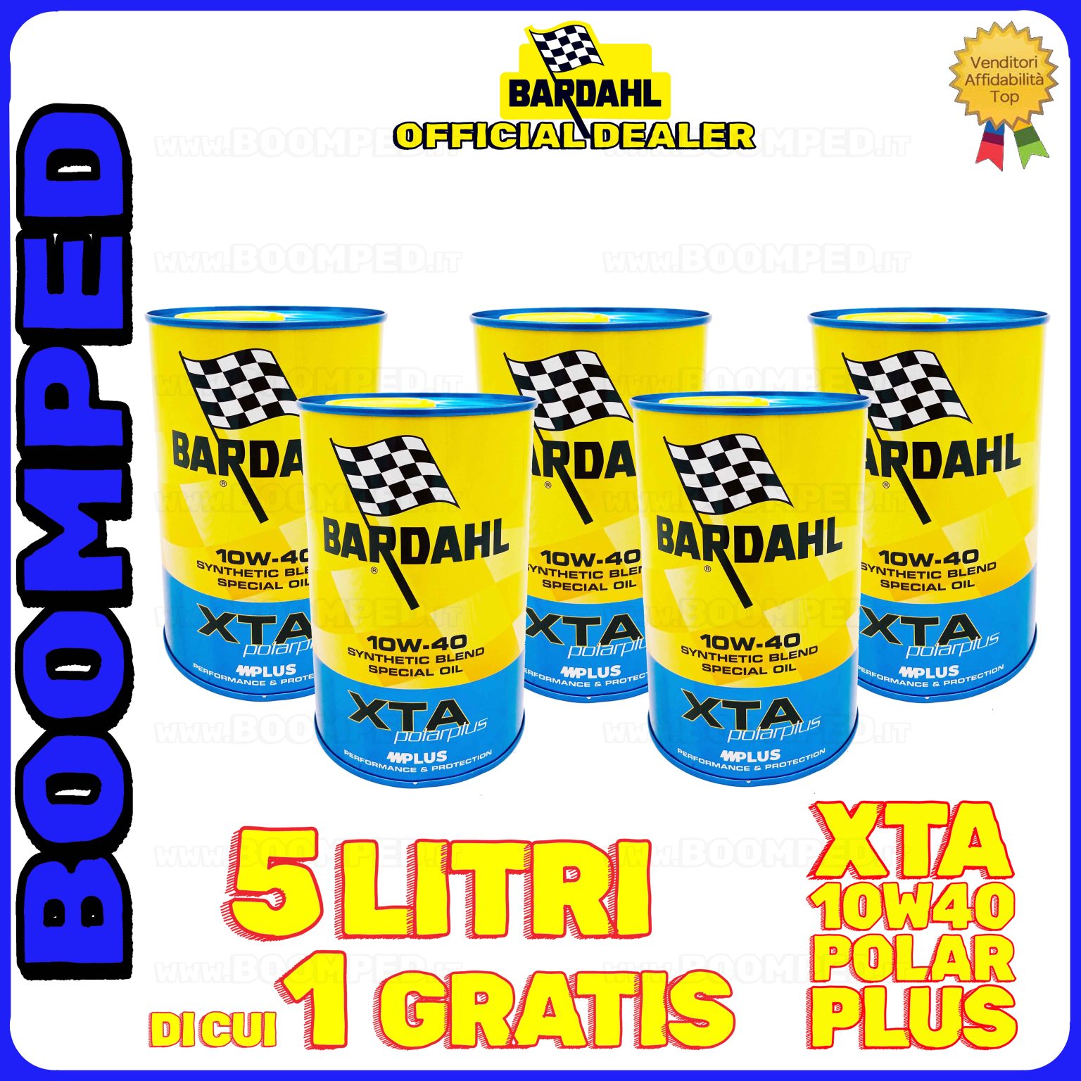 5 litri BARDAHL XTA 10W-40 olio motore auto sintetico ACEA A3/B4, API SN/CF 05BD31