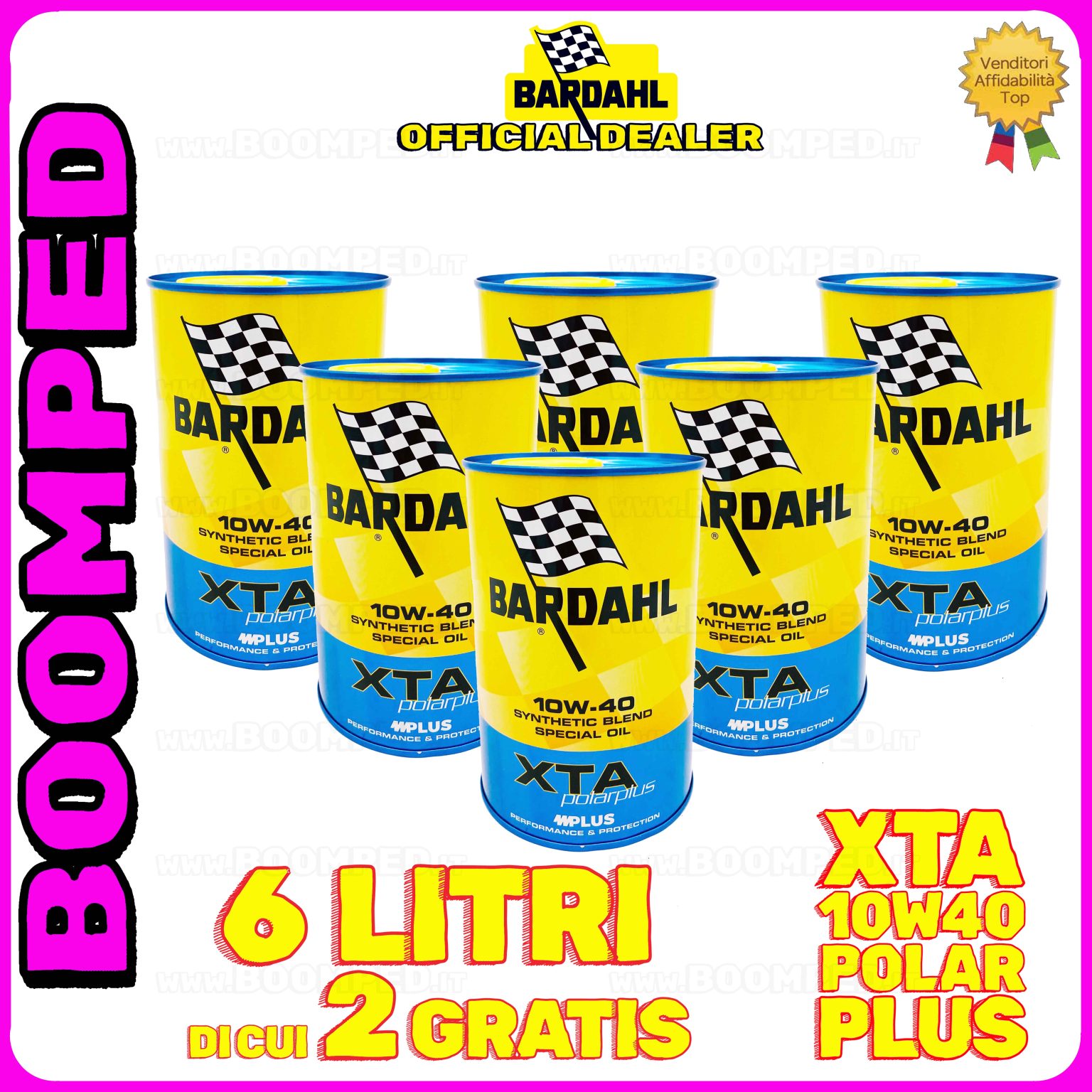 6 litri BARDAHL XTA 10W-40 olio motore auto sintetico ACEA A3/B4, API SN/CF 06BD31