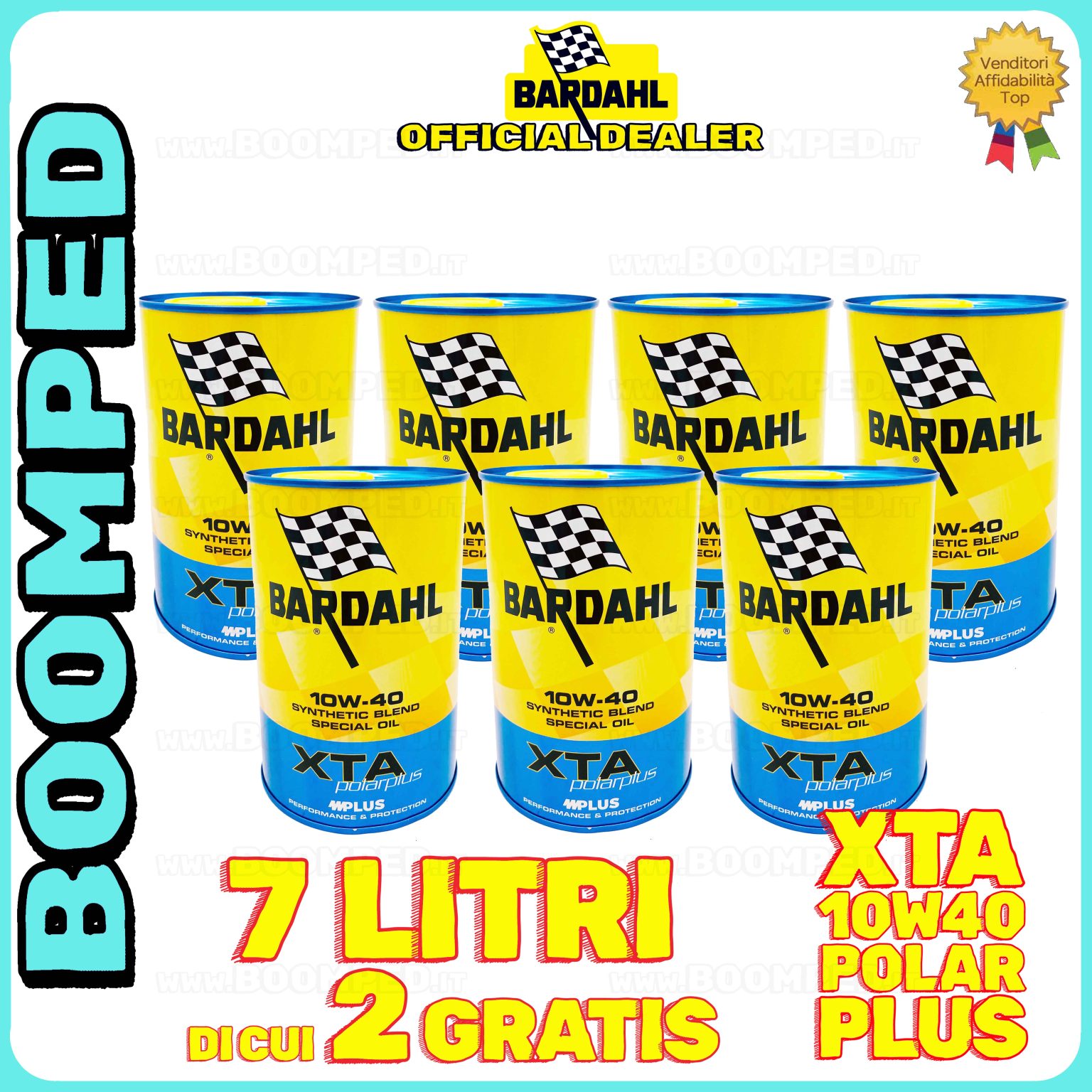 7 litri BARDAHL XTA 10W-40 olio motore auto sintetico ACEA A3/B4, API SN/CF 07BD31