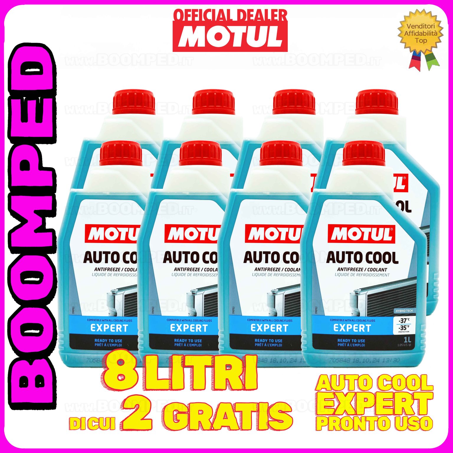8 litri MOTUL AUTO COOL EXPERT -37°C liquido refrigreante radiatore 08FL05
