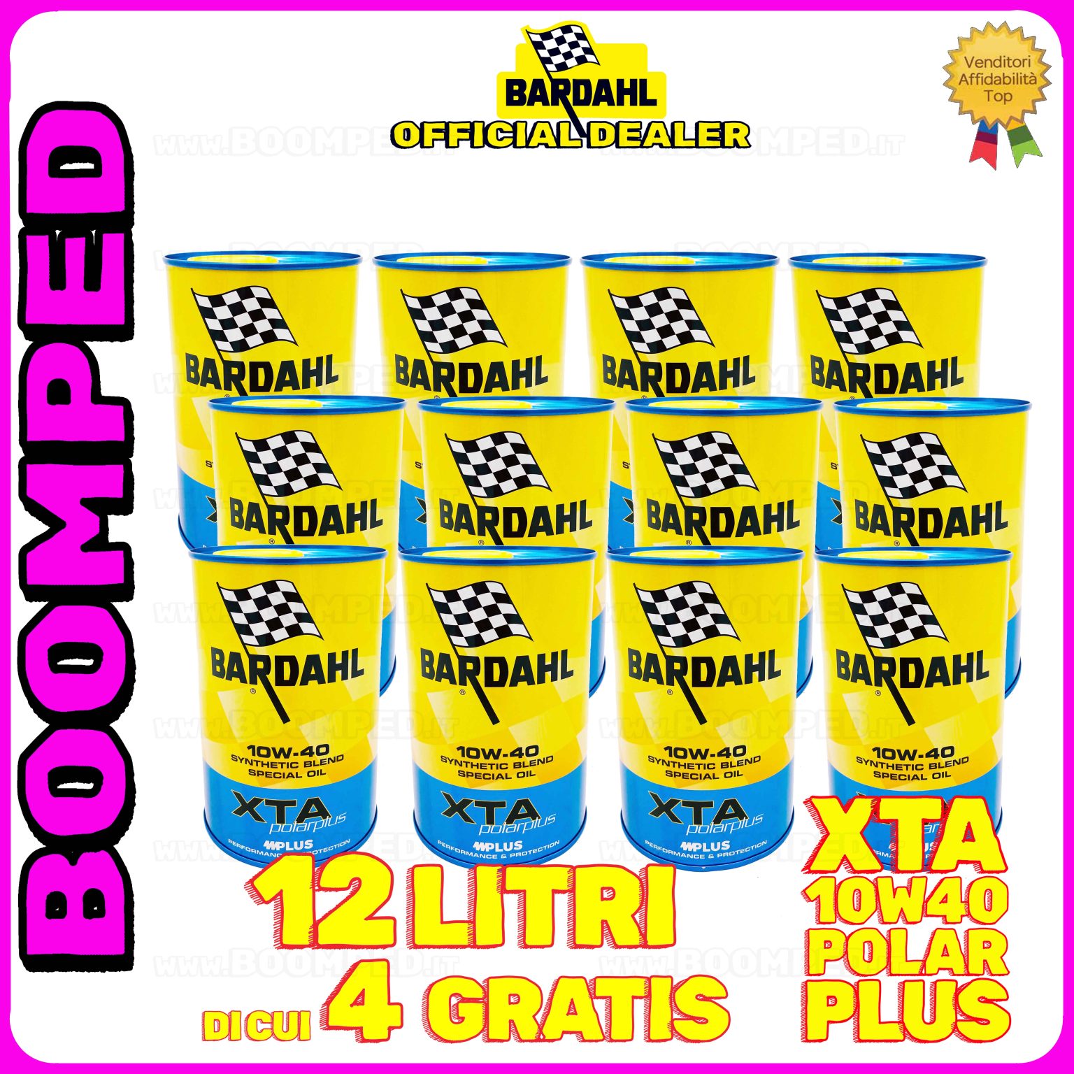 12 litri BARDAHL XTA 10W-40 olio motore auto sintetico ACEA A3/B4, API SN/CF 12BD31