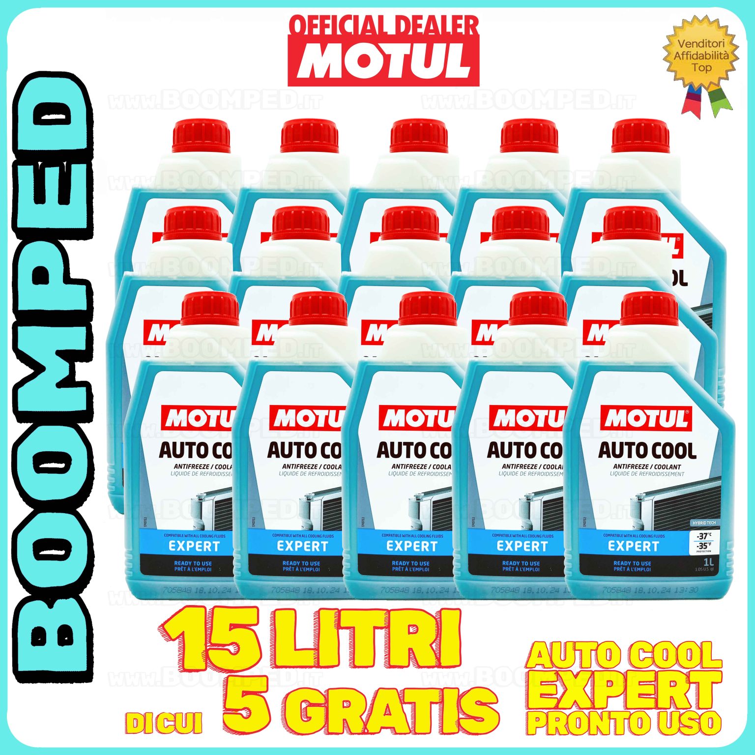 15 litri MOTUL AUTO COOL EXPERT -37°C liquido refrigreante radiatore 15FL05