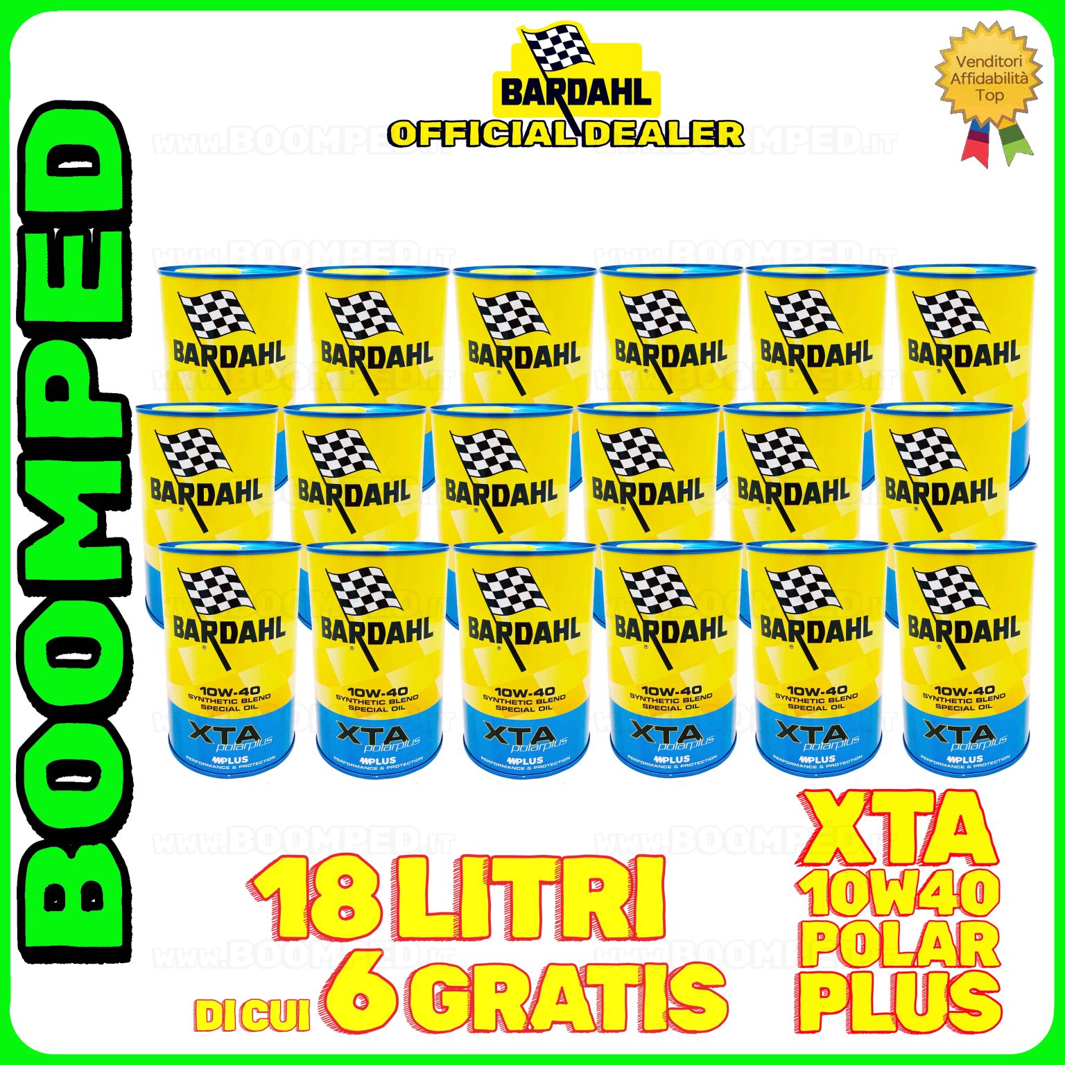 18 litri BARDAHL XTA 10W-40 olio motore auto sintetico ACEA A3/B4, API SN/CF 18BD31
