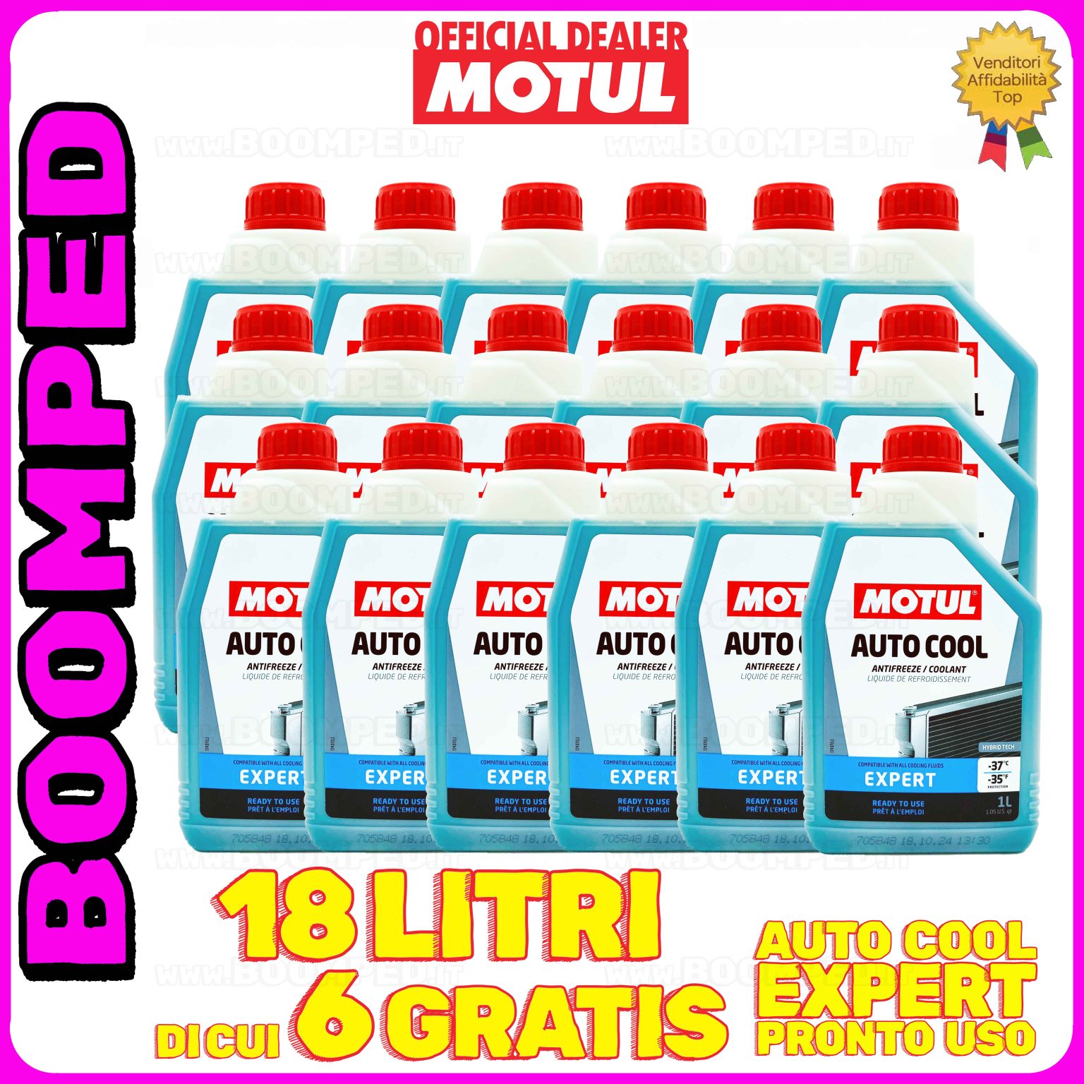 18 litri MOTUL AUTO COOL EXPERT -37°C liquido refrigreante radiatore 18FL05