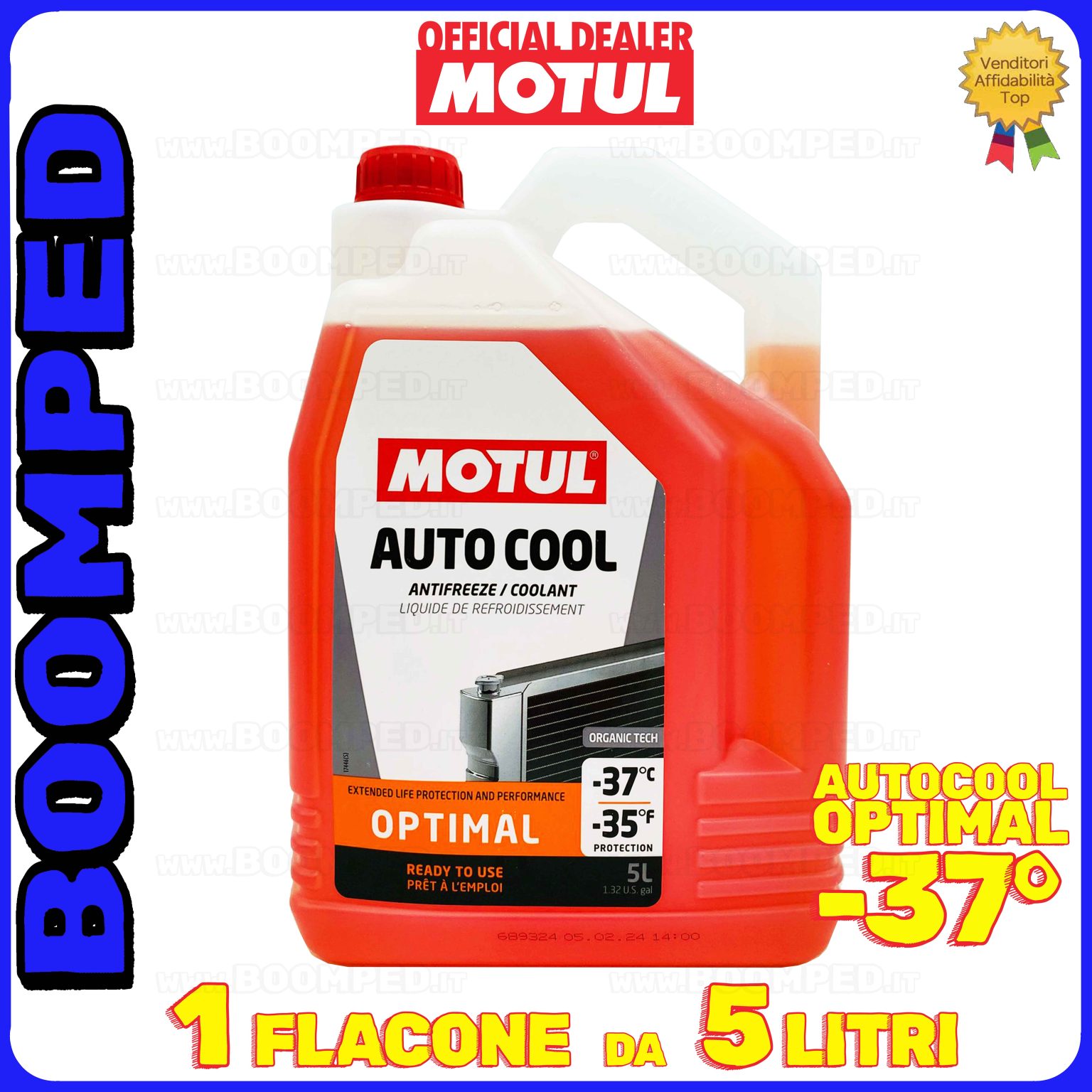 5 litri MOTUL AUTO COOL OPTIMAL -37°C liquido refrigreante radiatore (TANICA 5 LT) FL04