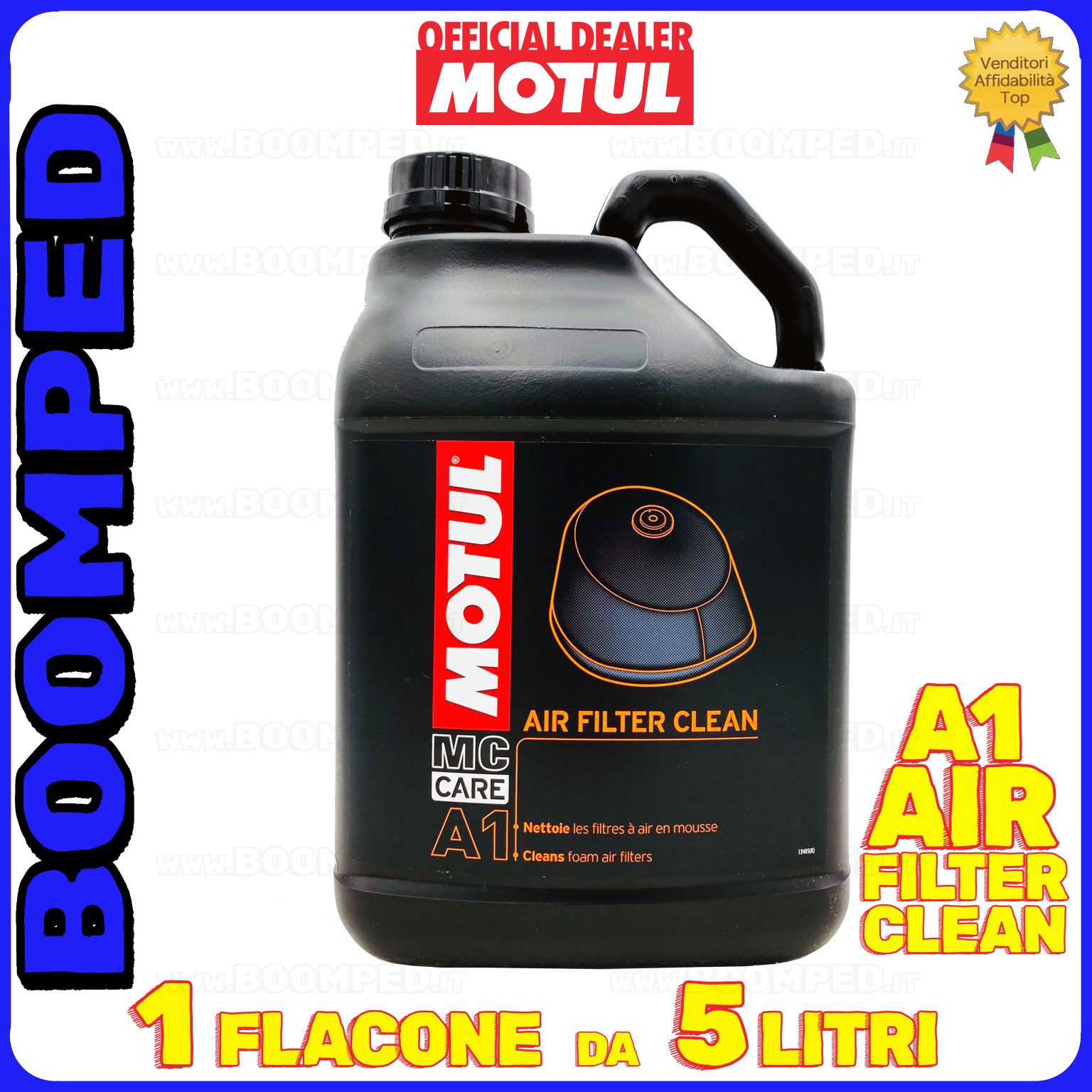 5 litri MOTUL MC CARE A1 AIR FILTER CLEAN pulitore filtro aria (TANICA 5 LITRI) MO39