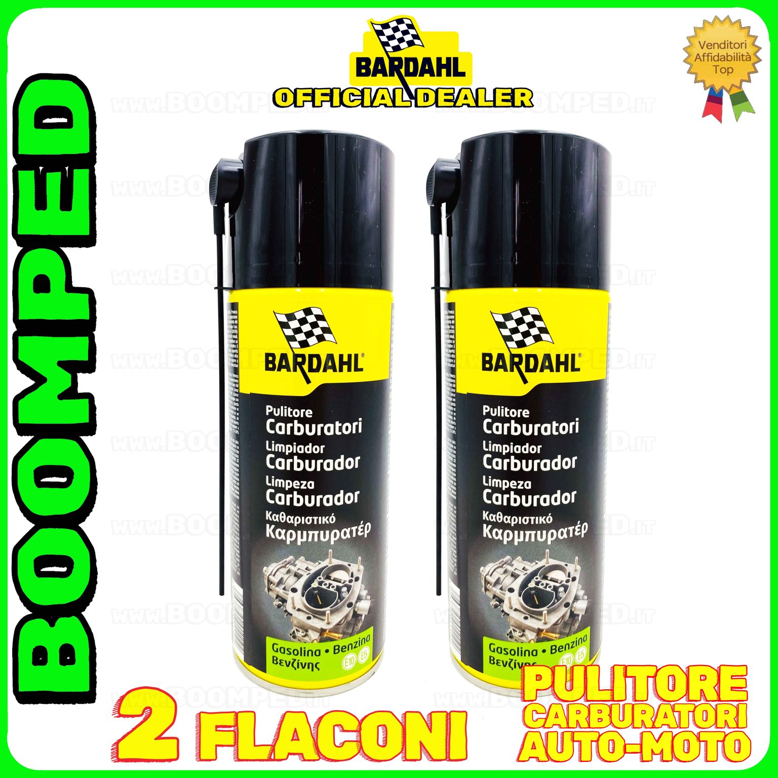 2 confezioni spray BARDAHL FUEL SYSTEM CLEANER pulizia carburatori iniettori auto moto 02BD40