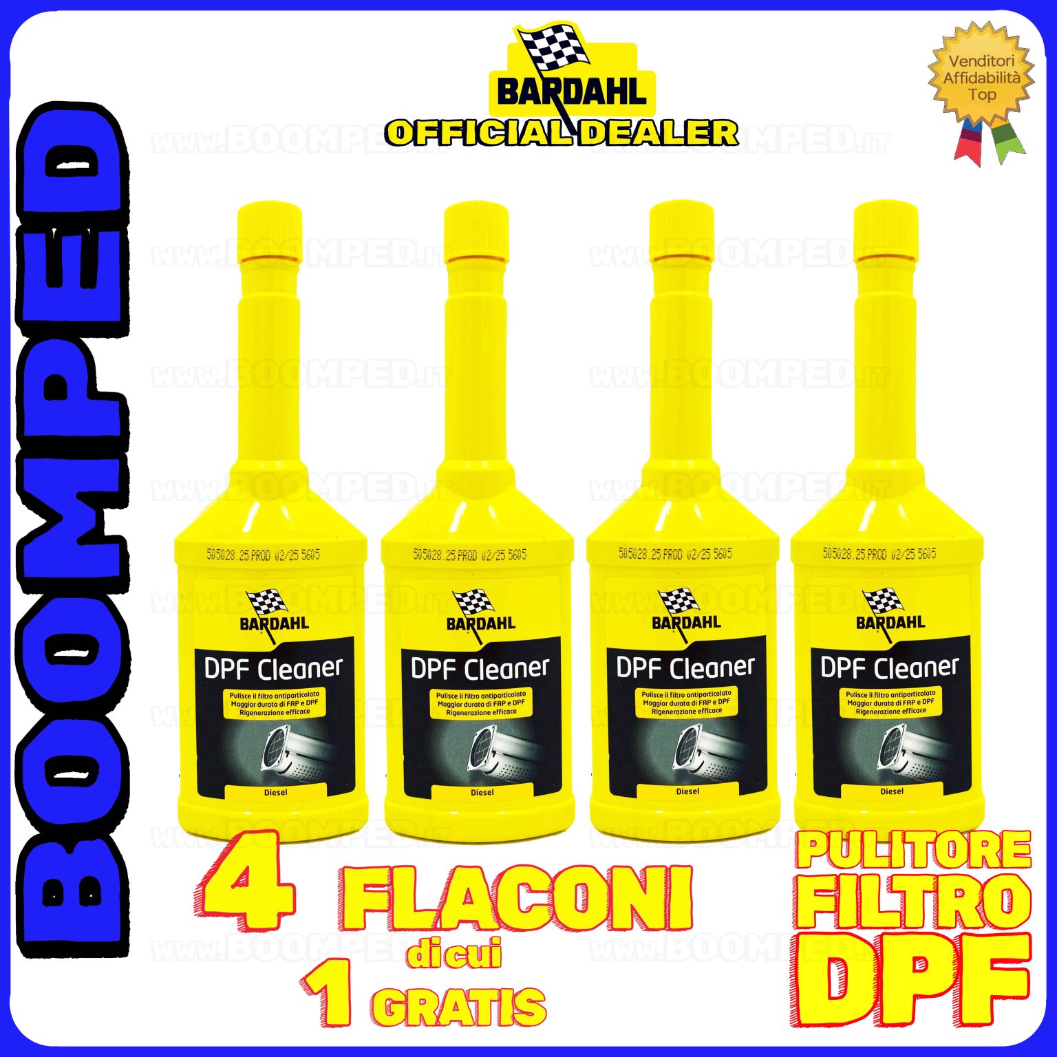 4 flaconi 250ml BARDAHL DPF CLEANER additivo pulizia filtro particolato auto diesel 04BD38