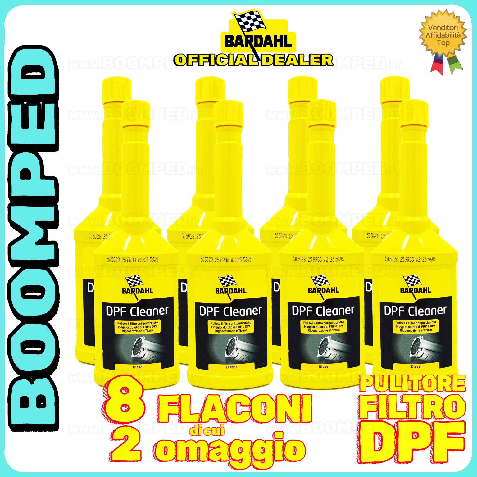 8 flaconi 250ml BARDAHL DPF CLEANER additivo pulizia filtro particolato auto diesel 08BD38