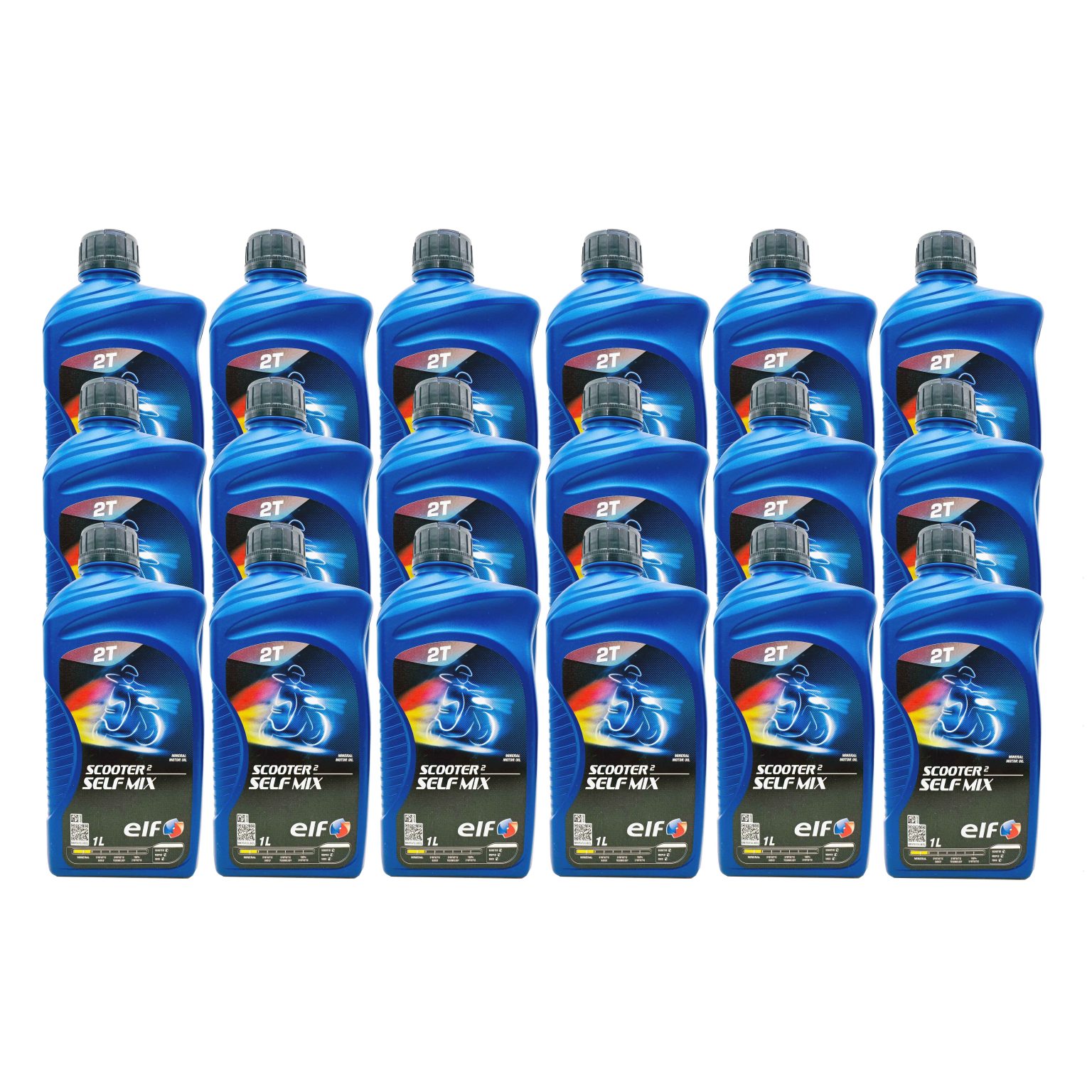 18 litri OLIO ELF MOTO 2 SELF MIX OLIO MOTORE miscela moto scooter 2T 100% minerale 18ET04
