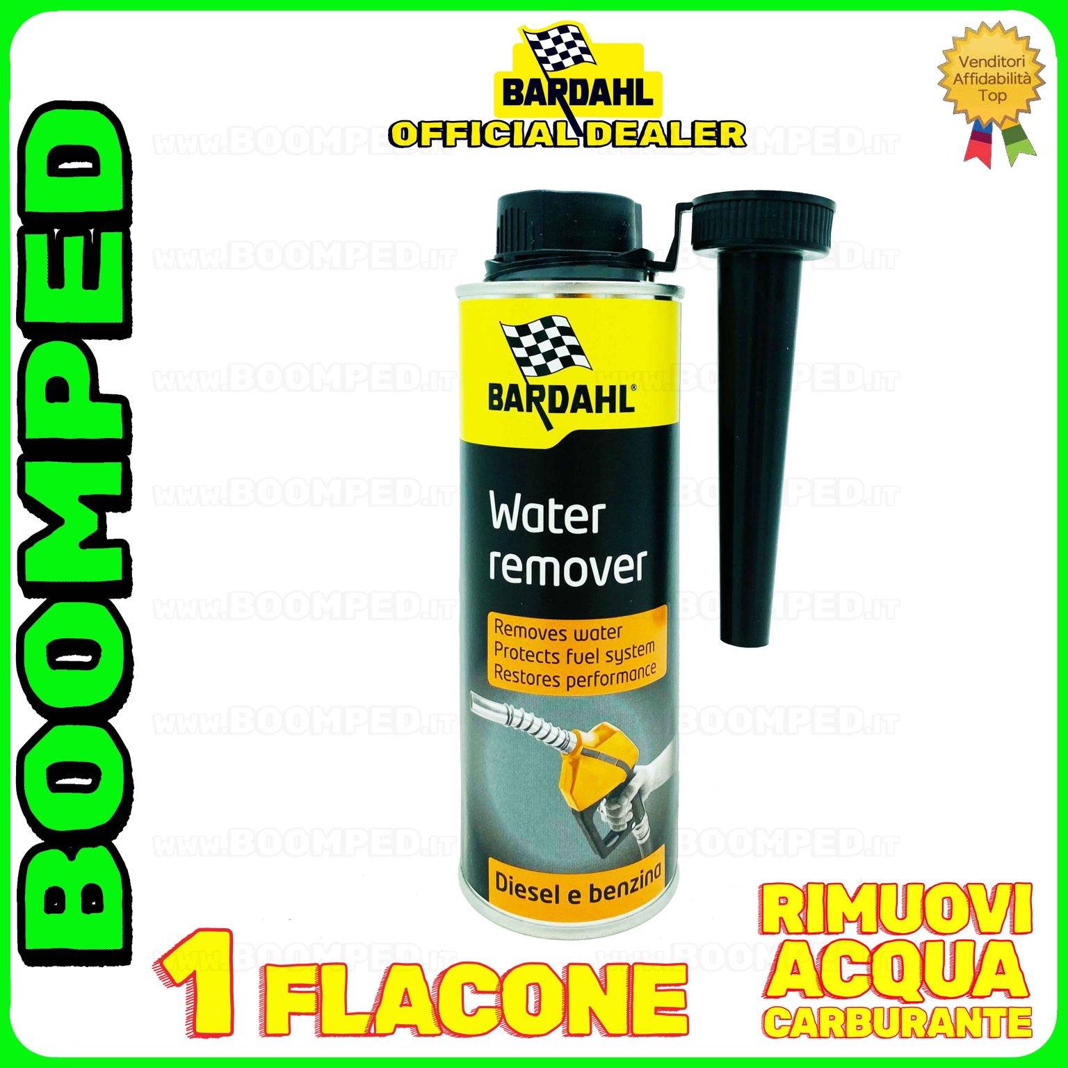 1 flacone 300ml BARDAHL FUEL WATER REMOVER elimina acqua carburante auto benzina diesel BD39