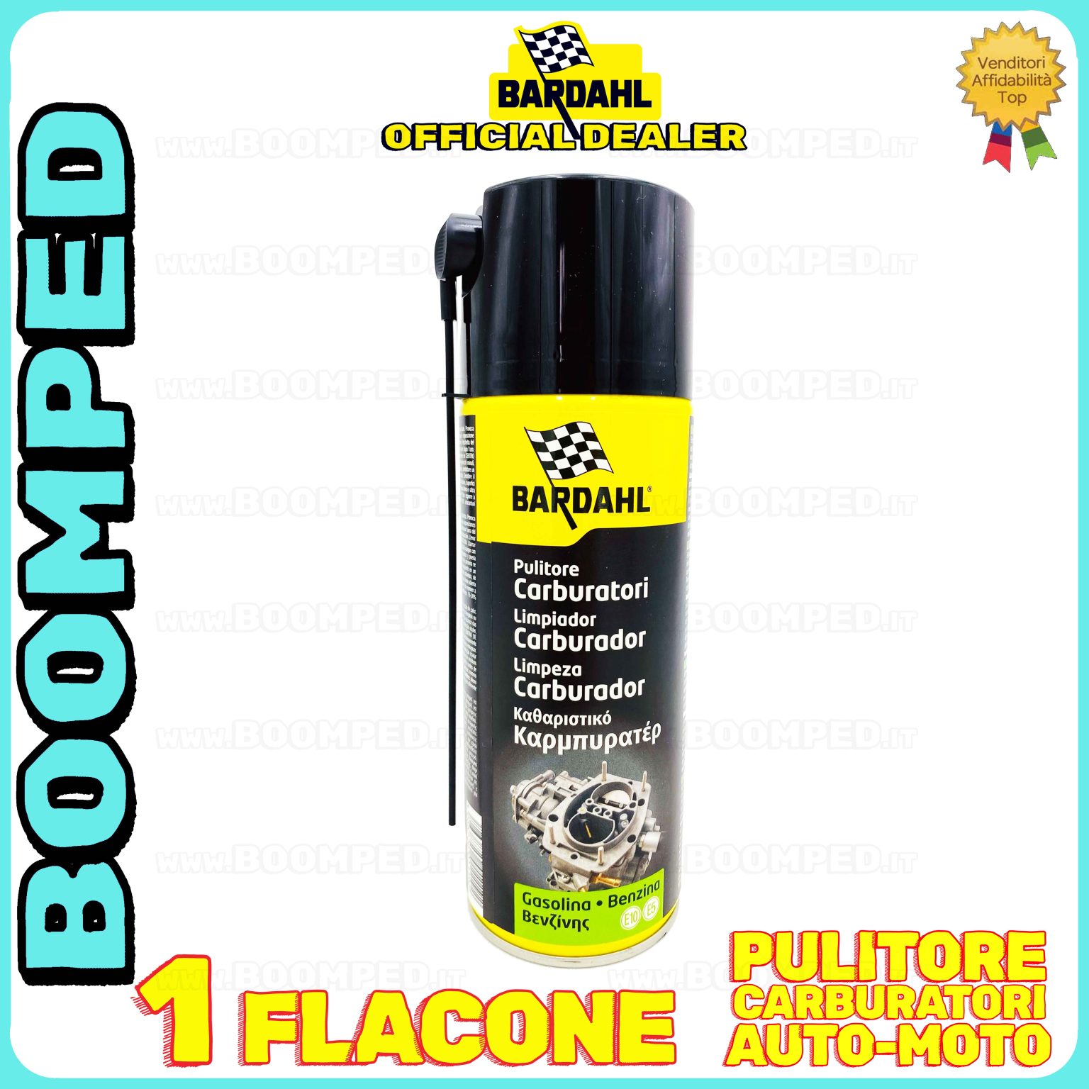 1 confezione spray BARDAHL FUEL SYSTEM CLEANER pulizia carburatori iniettori auto moto BD40