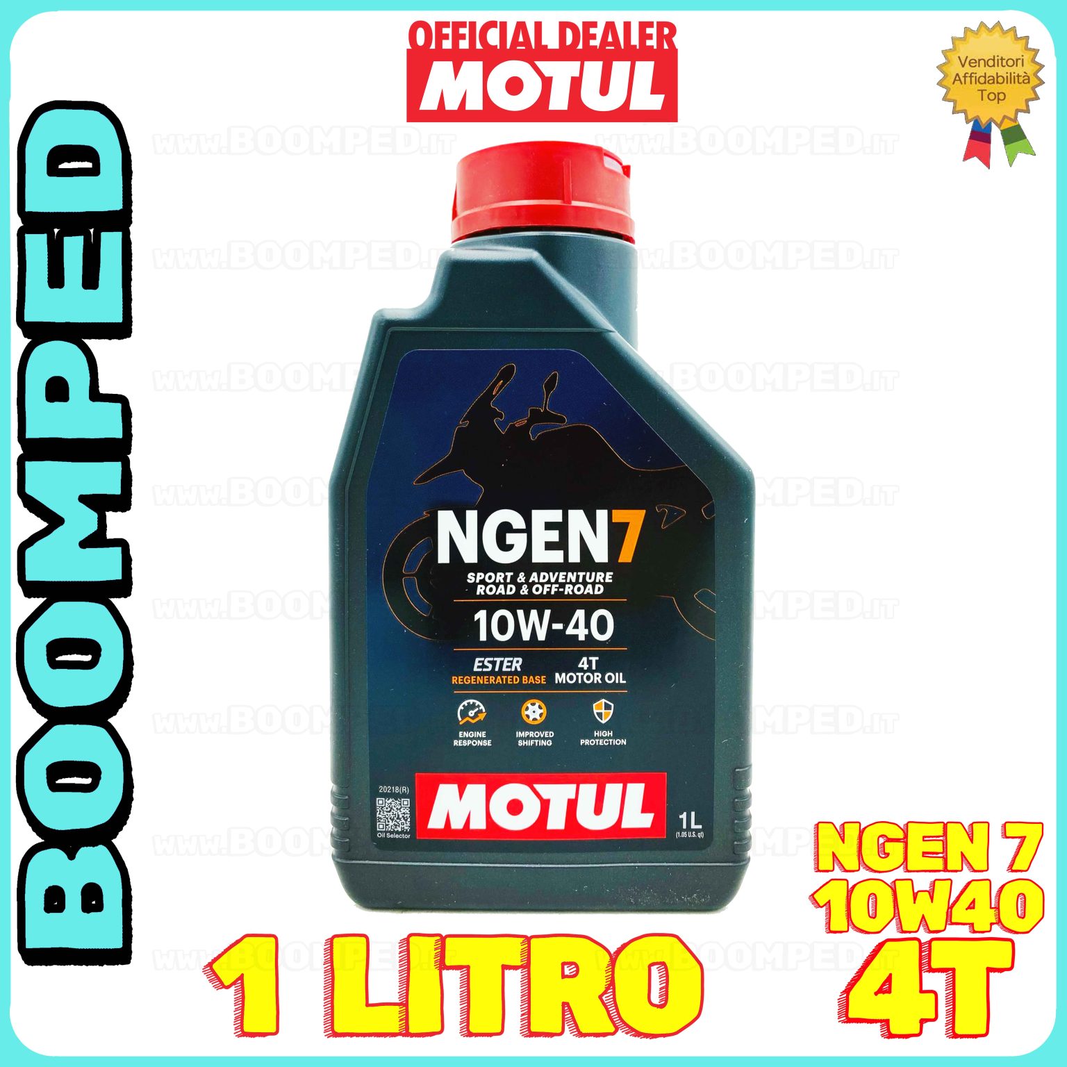 1 litro MOTUL NGEN 7 10W-40 4T olio motore moto ecologico API SP / JASO MA2 (2023) MO47