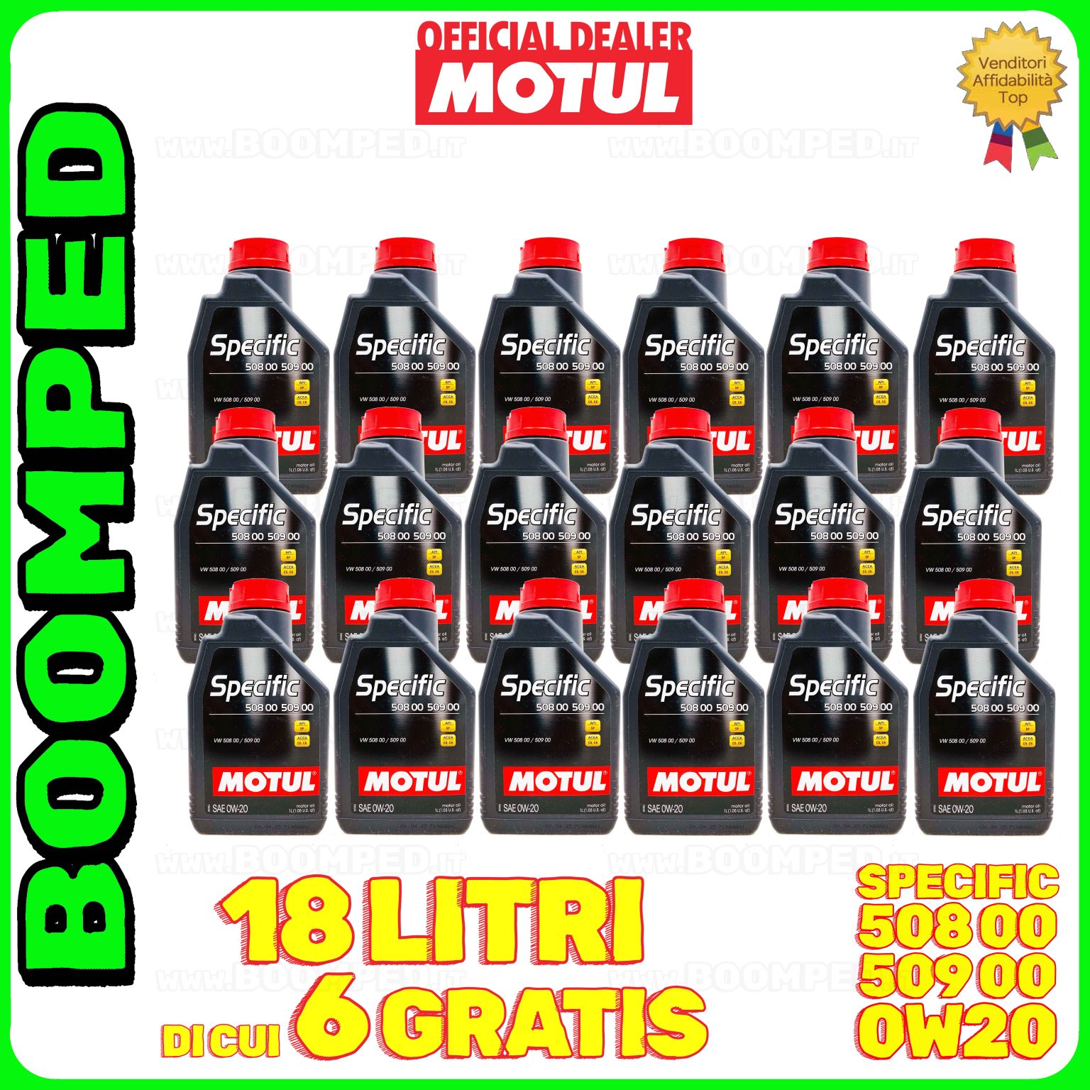 18 litri MOTUL SPECIFIC 508 00 509 00 0W-20 olio motore auto ACEA C5 API SP 18MO65