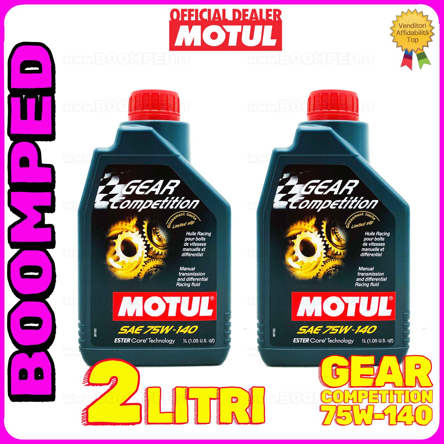 2 litri MOTUL GEAR COMPETITION 75W-140 olio trasmissione differenziale GL-5 02MO62