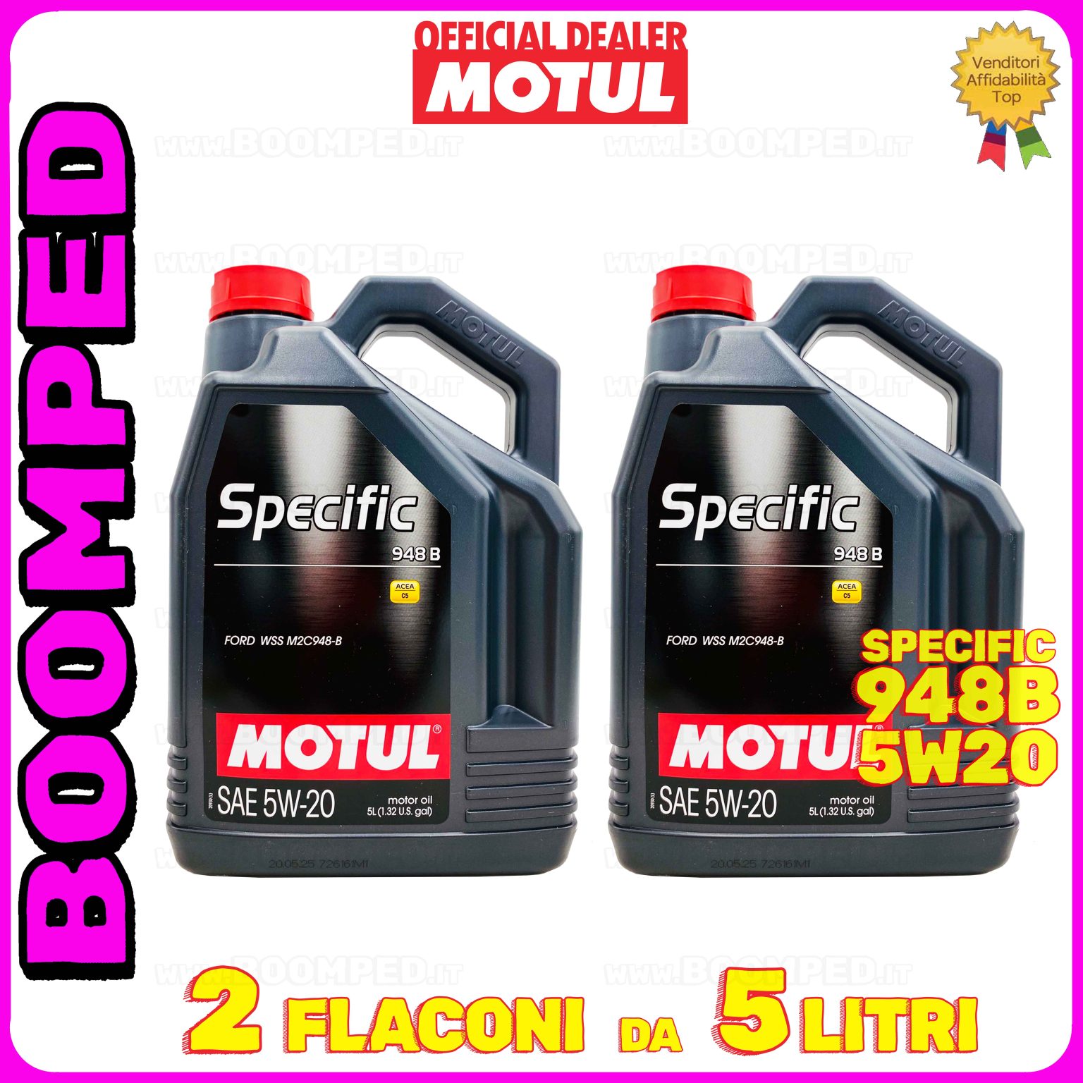 10 litri MOTUL SPECIFIC 948B 5W-20 olio motore auto ACEA C5 API SN 02MO67