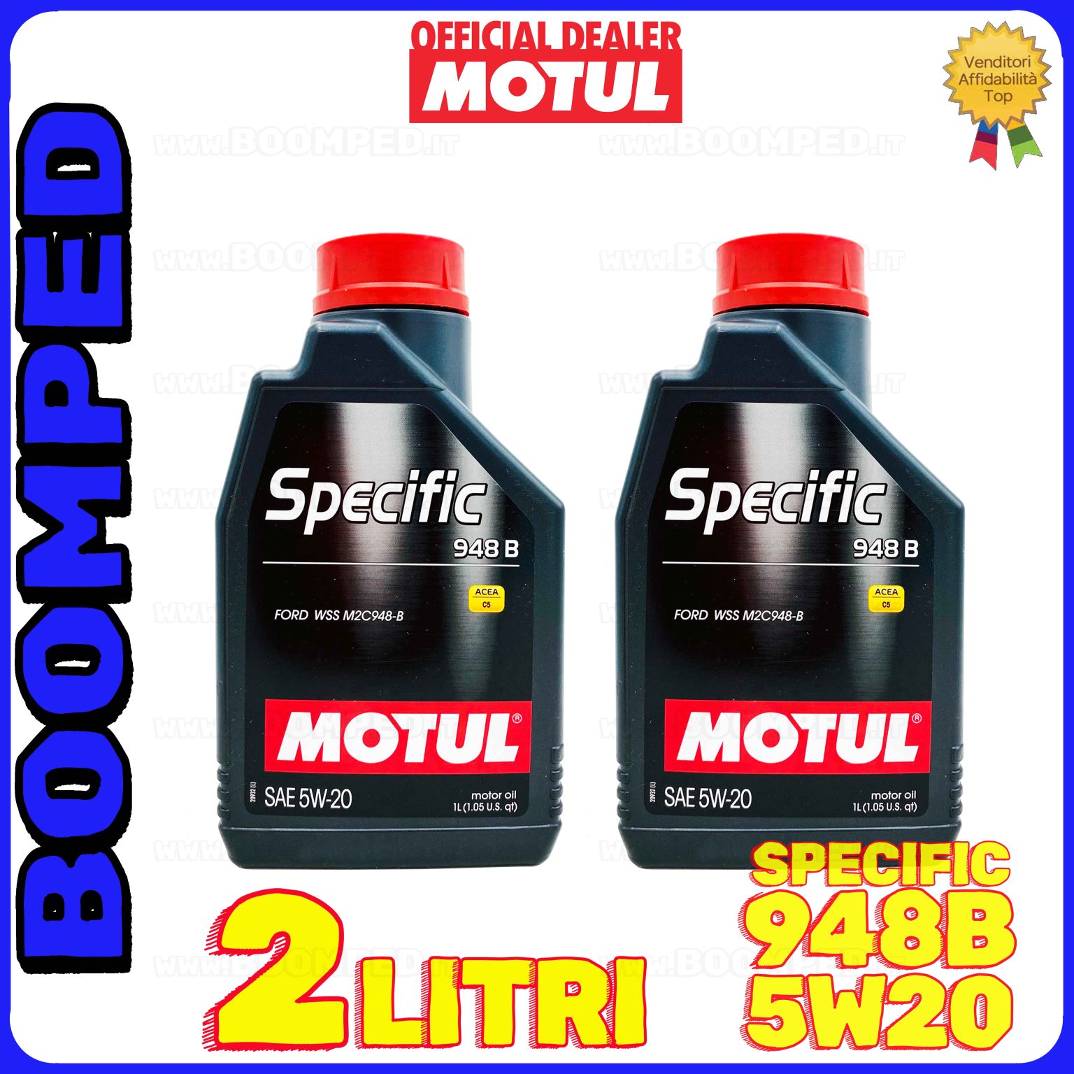 2 litri MOTUL SPECIFIC 948B 5W-20 olio motore auto ACEA C5 API SN 02MO68