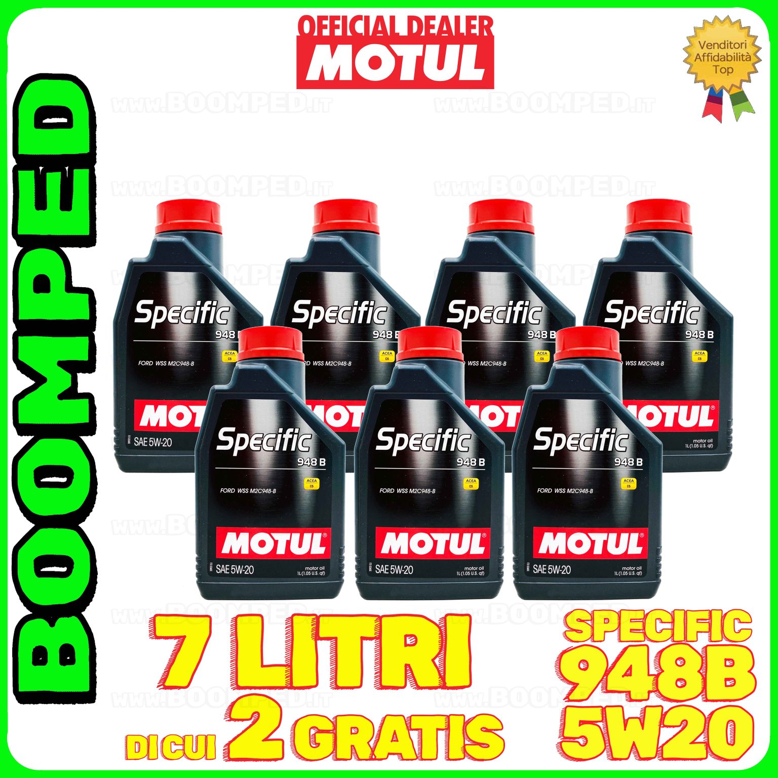 7 litri MOTUL SPECIFIC 948B 5W-20 olio motore auto ACEA C5 API SN 07MO68