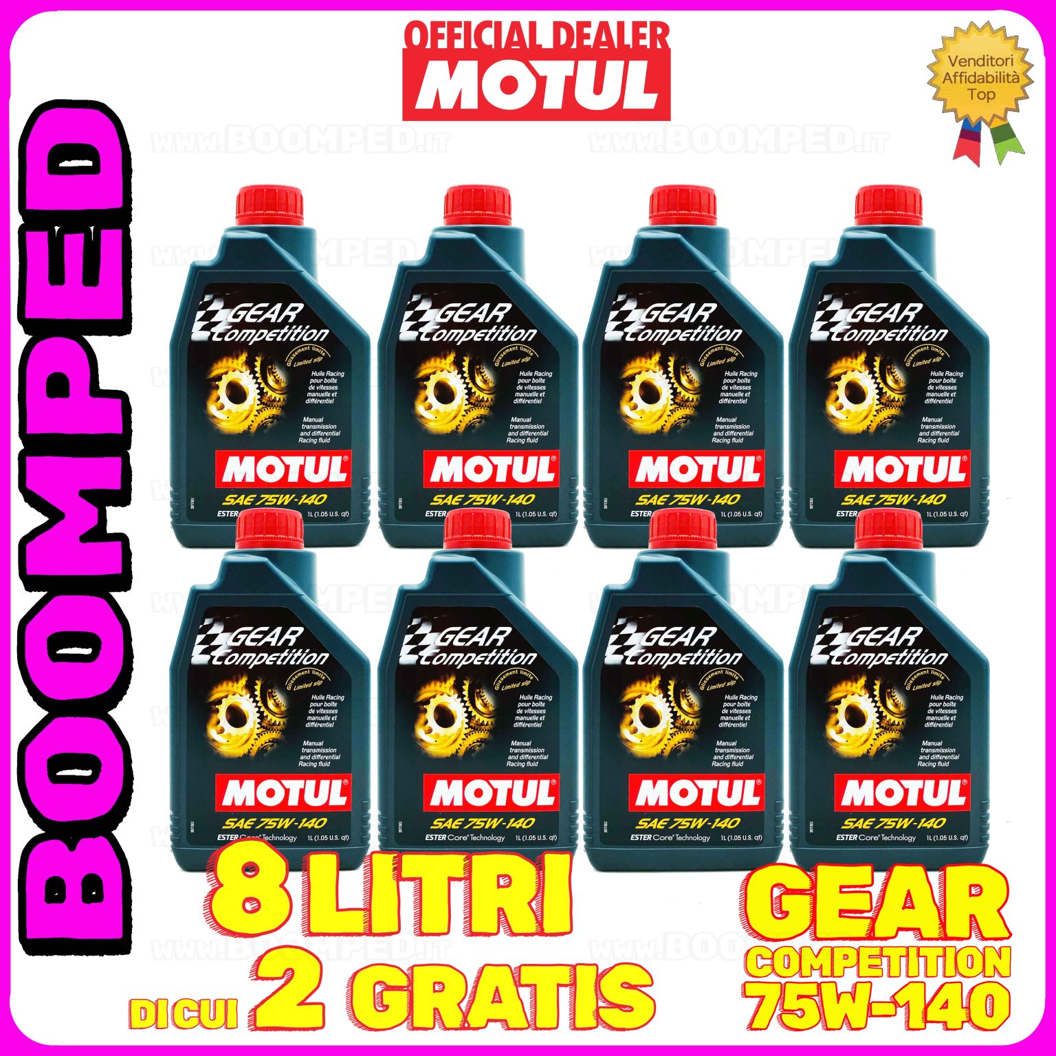 8 litri MOTUL GEAR COMPETITION 75W-140 olio trasmissione differenziale GL-5 08MO62