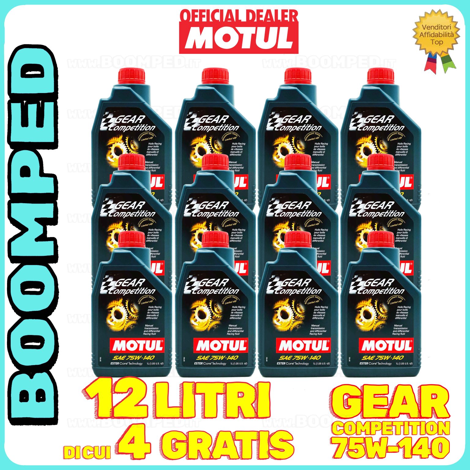12 litri MOTUL GEAR COMPETITION 75W-140 olio trasmissione differenziale GL-5 12MO62
