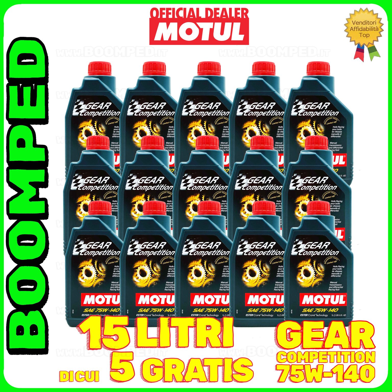 15 litri MOTUL GEAR COMPETITION 75W-140 olio trasmissione differenziale GL-5 15MO62