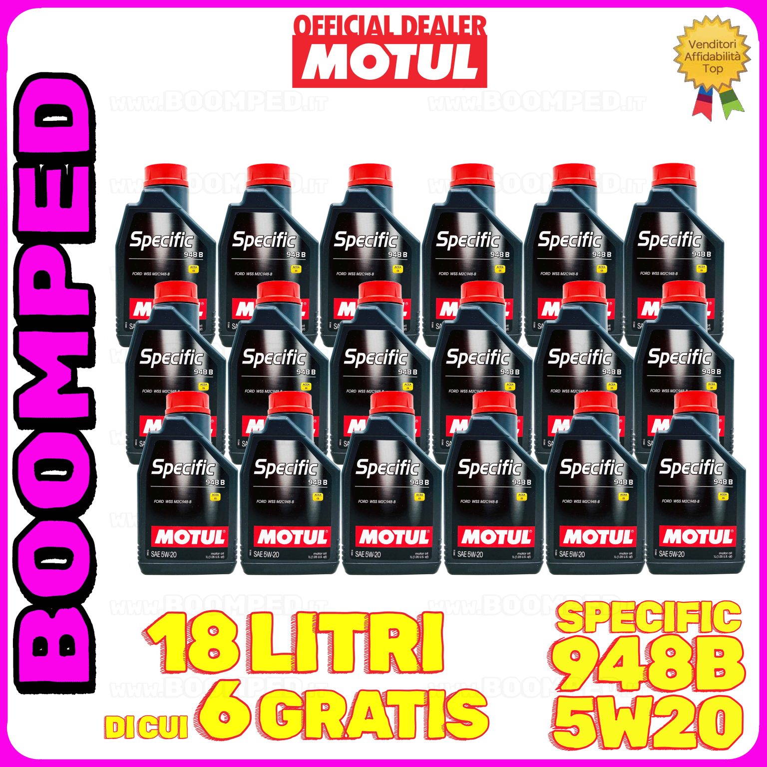 18 litri MOTUL SPECIFIC 948B 5W-20 olio motore auto ACEA C5 API SN 18MO68