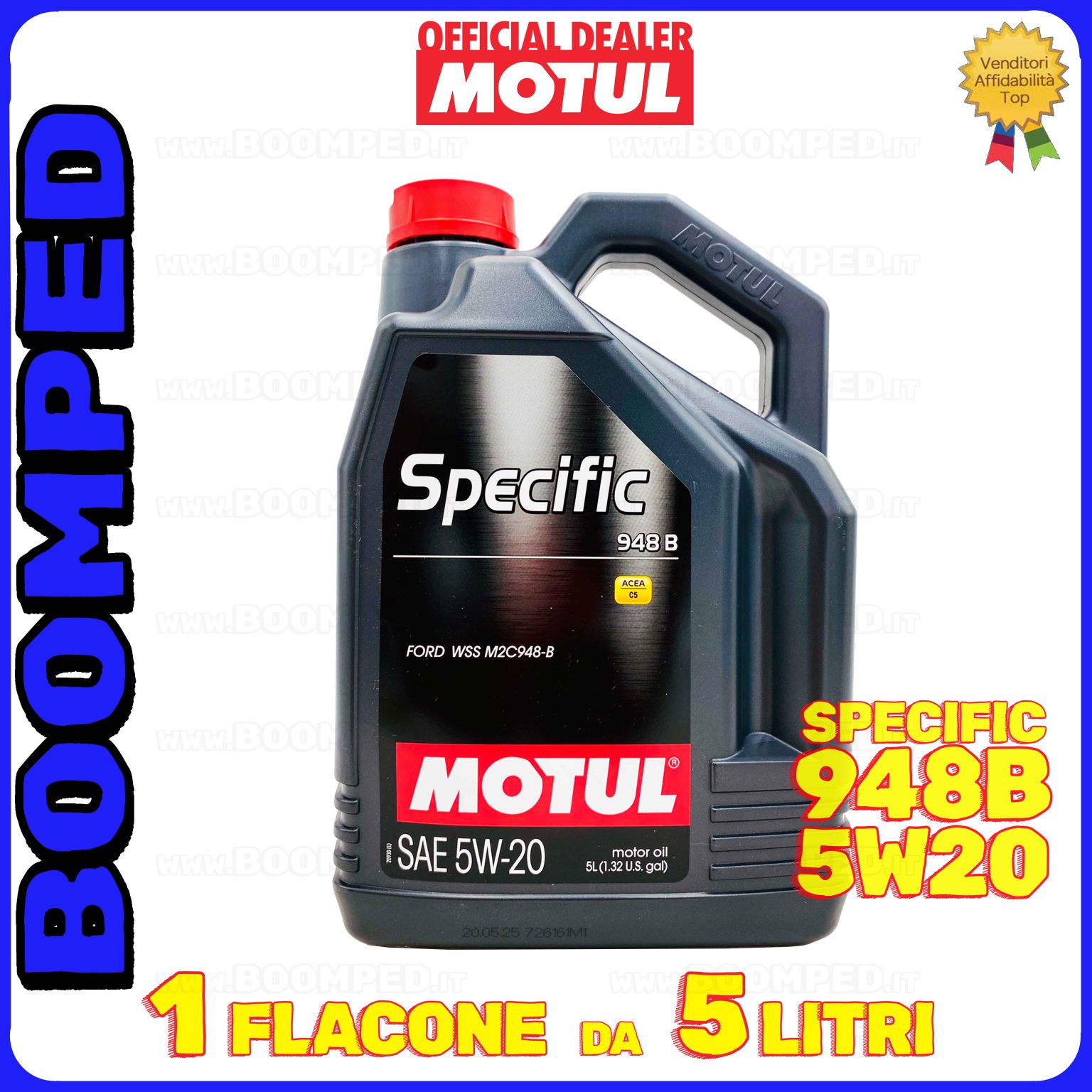 5 litri MOTUL SPECIFIC 948B 5W-20 olio motore auto ACEA C5 API SN MO67