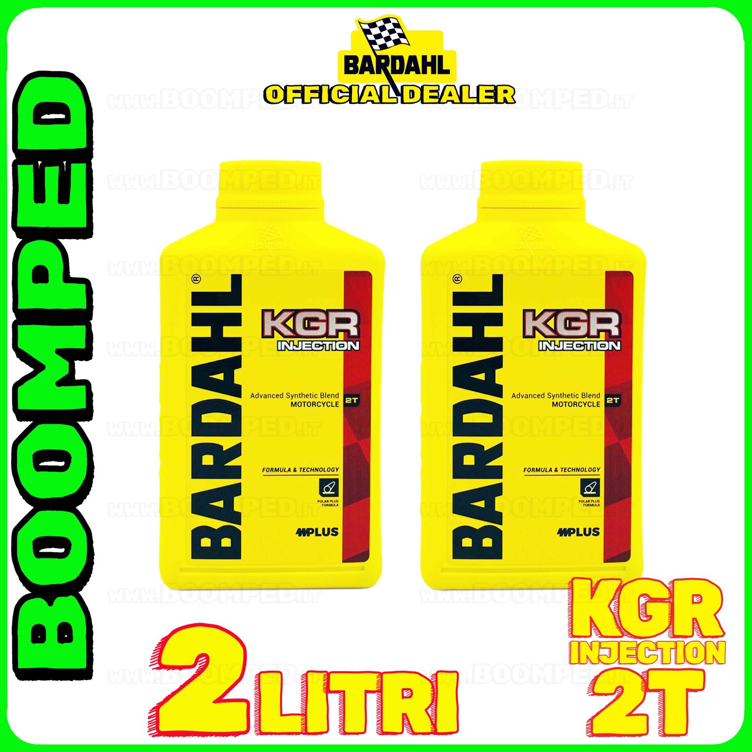 2 litri OLIO MOTORE BARDAHL KGR INJECTION per miscela moto scooter 22T 100% sintetico 02BD03