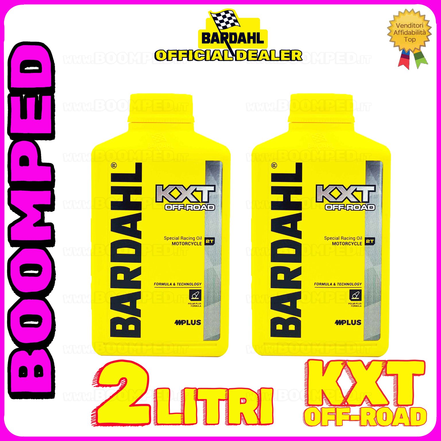2 litri OLIO MOTORE SPECIALE BARDAHL KXT OFF ROAD per miscela moto cross 2T 100% sintetico 02BD16