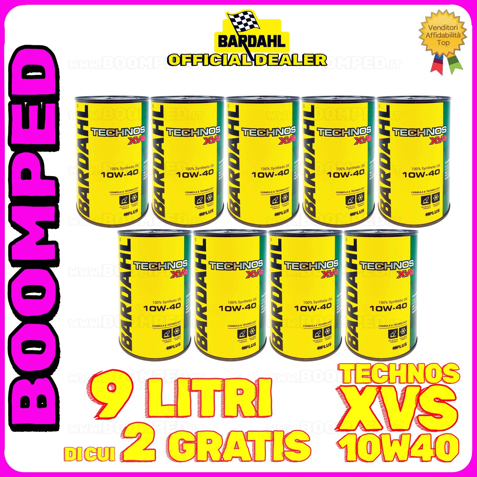 9 litri BARDAHL XTC C60 10W-40 olio motore auto sintetico ACEA A3/B4 API SN/CF 09BD30