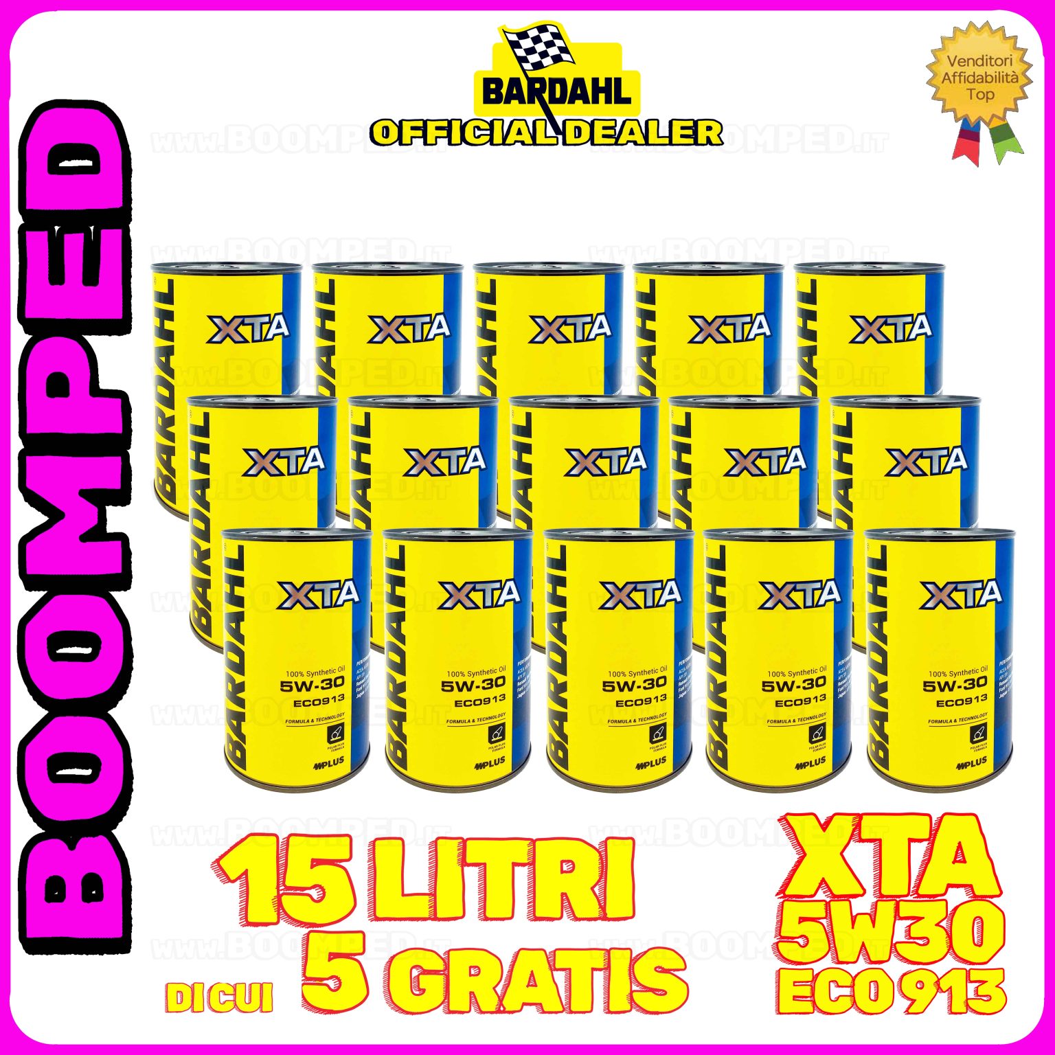 15 litri BARDAHL XTA ECO913 5W-30 OLIO MOTORE AUTO SINTETICO A5 B5 SP (latta 1 LT) 15BD35