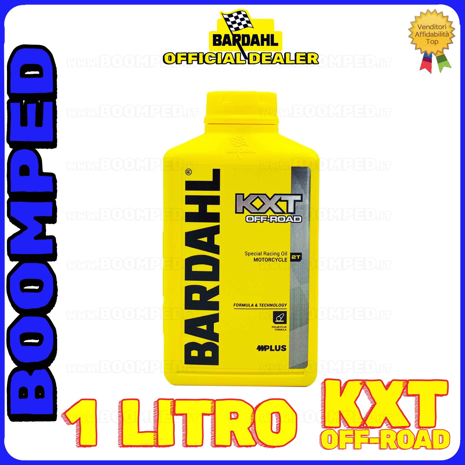 1 litro OLIO MOTORE SPECIALE BARDAHL KXT OFF ROAD per miscela moto cross 2T 100% sintetico BD16