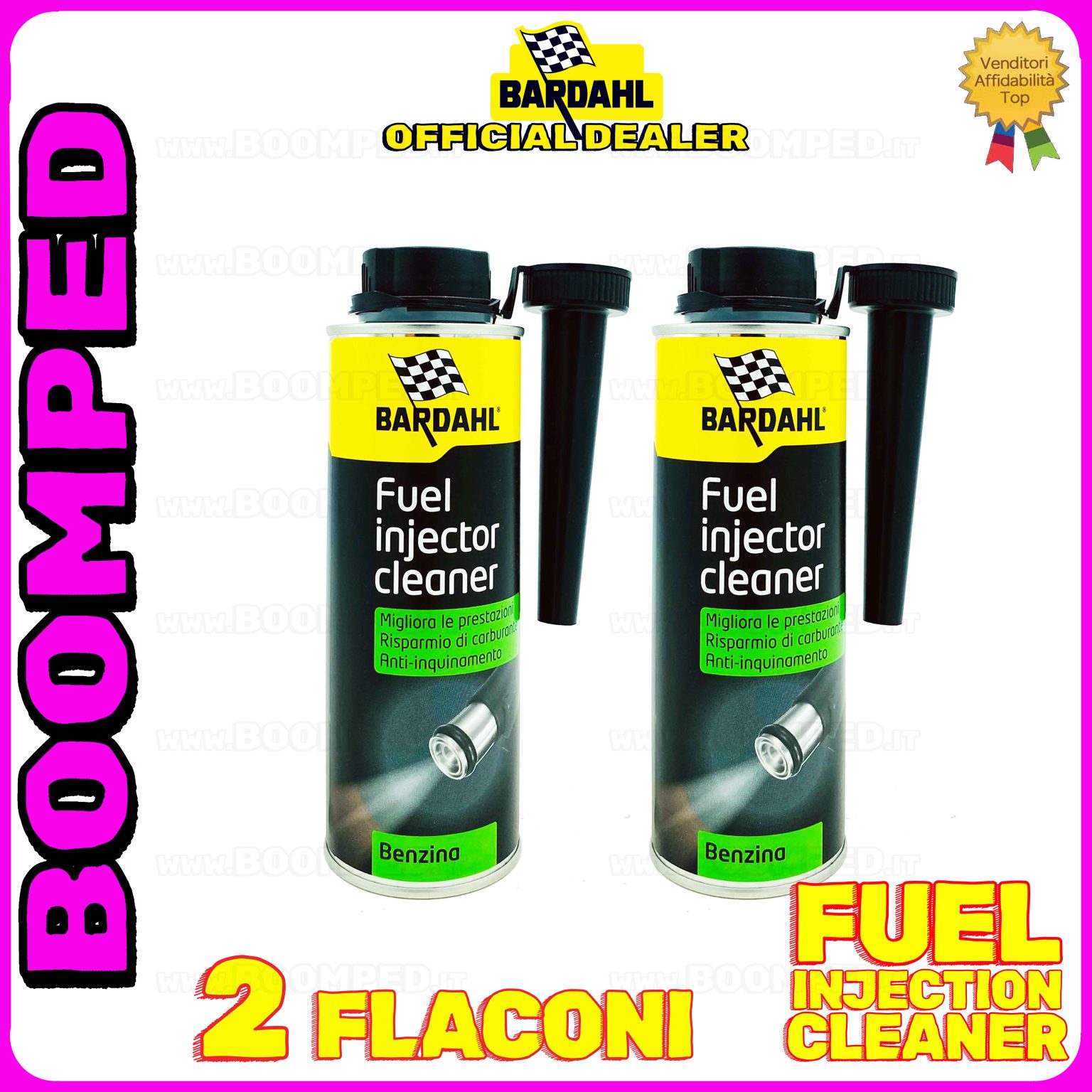 2 flaconi 300ml BARDAHL FUEL INJECTOR CLEANER additivo pulitore valvole motore auto benzina 02BD45