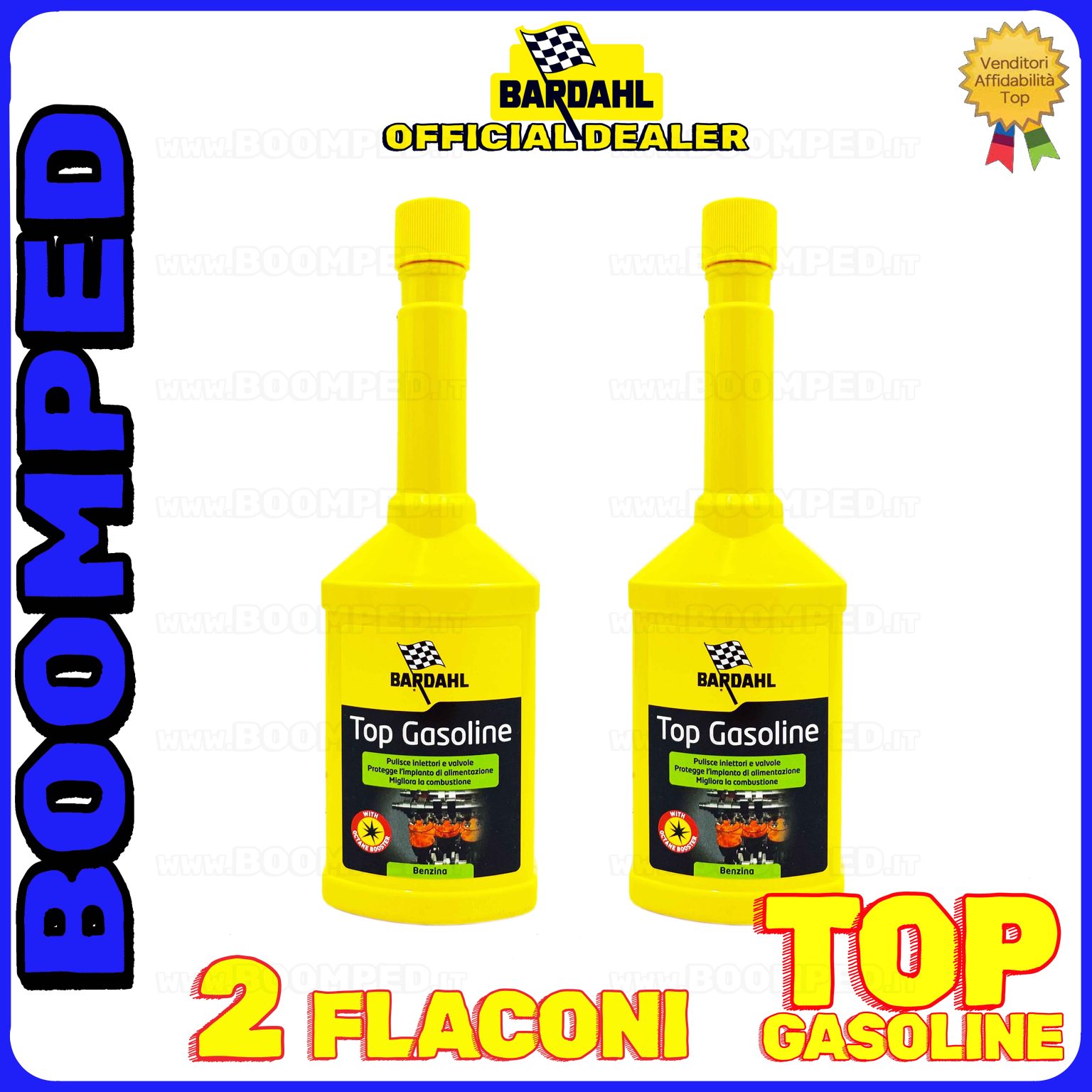 2 flaconi 250ml BARDAHL TOP GASOLINE + additivo pulizia motore auto benzina 02BD48