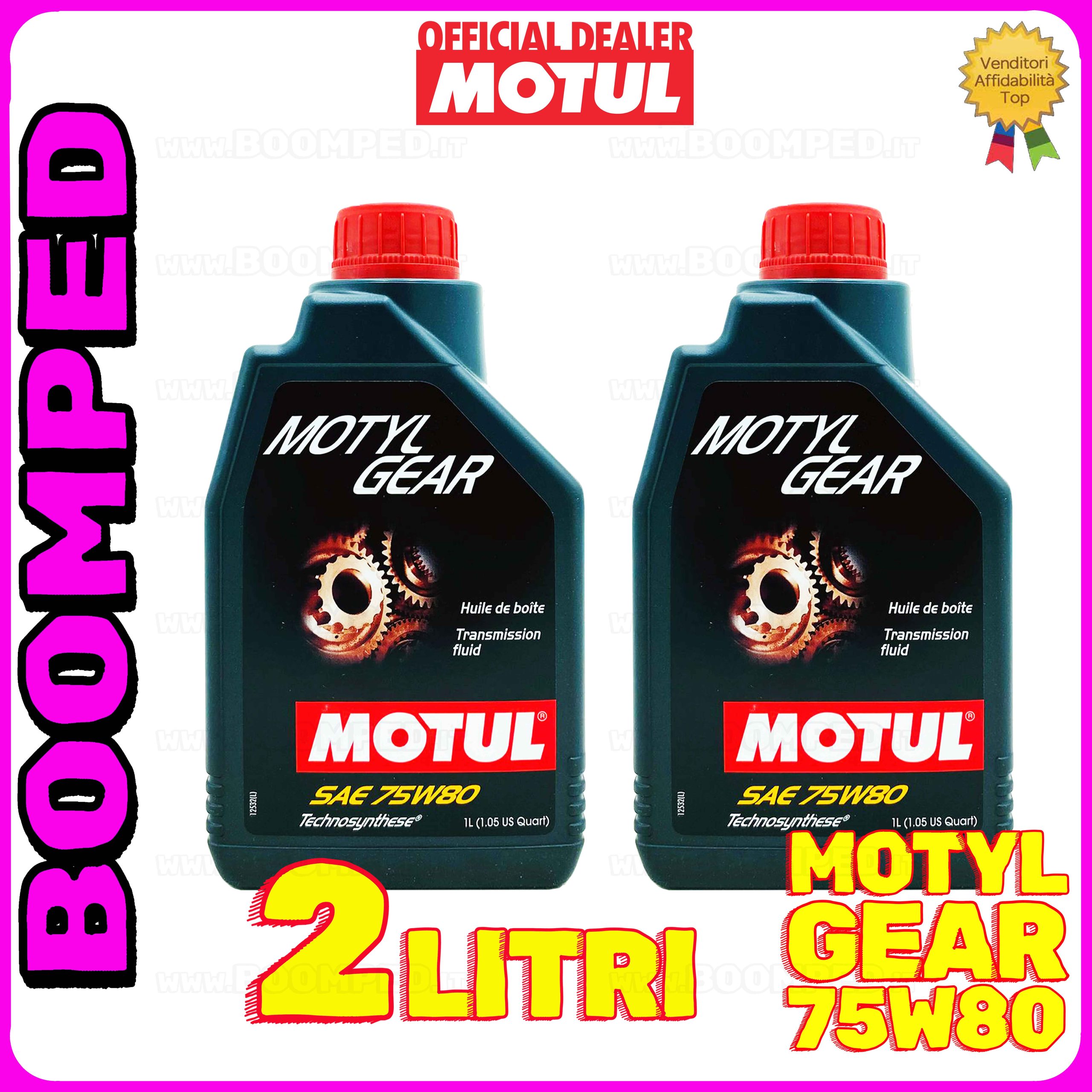 2 litri MOTUL MOTYLGEAR 75W-80 olio lubrificante trasmissione cambio GL-4 GL-5 MIL-L 2105 D 02MO75