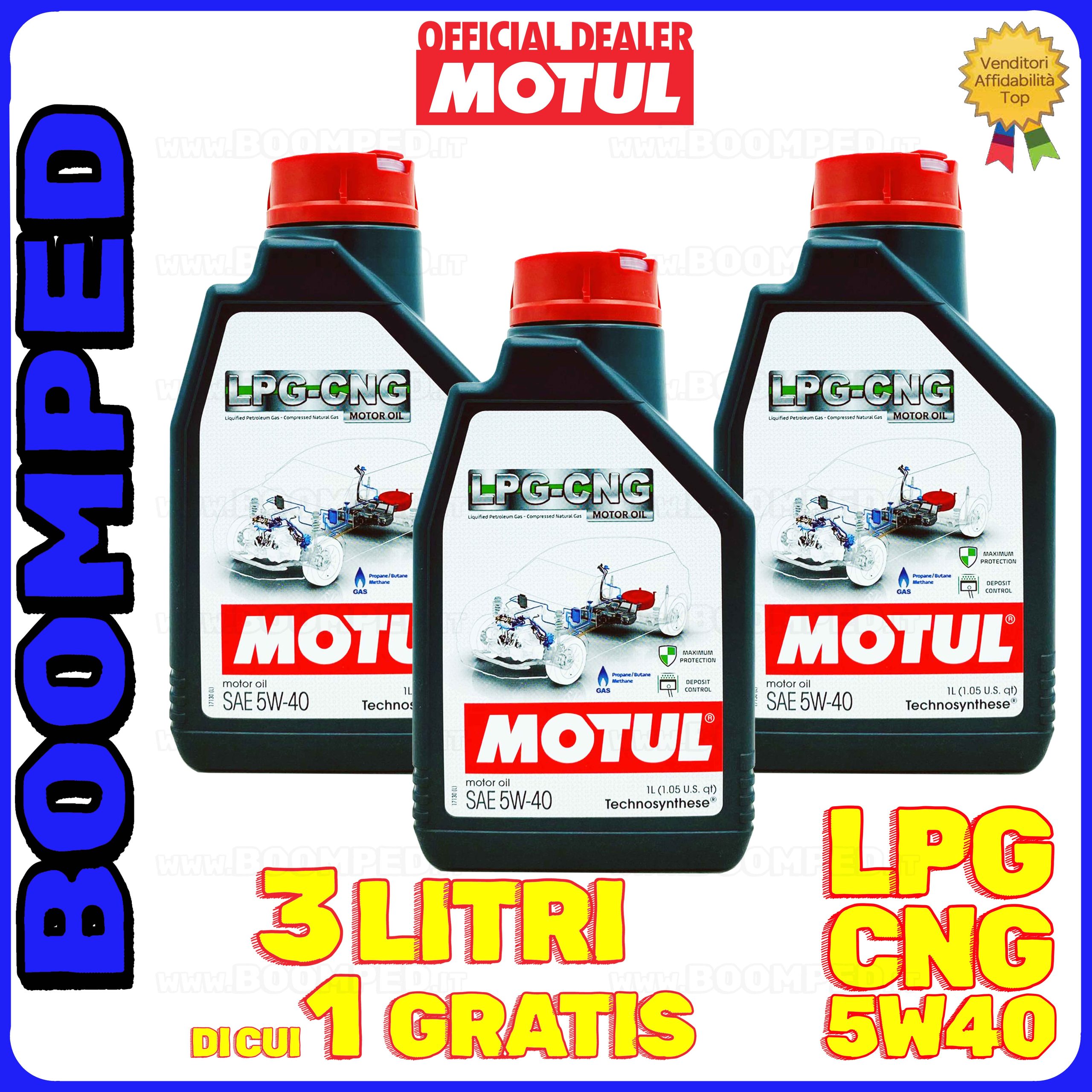 3 litri MOTUL LPG-CNG 5W-40 olio motore auto GPL METANO BI-FUEL 03MO77