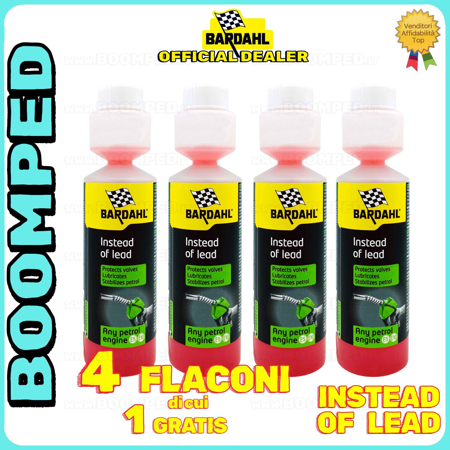 4 flaconi 250ml BARDAHL INSTEAD OF LEAD additivo sostitutivo piombo auto benzina 04BD44