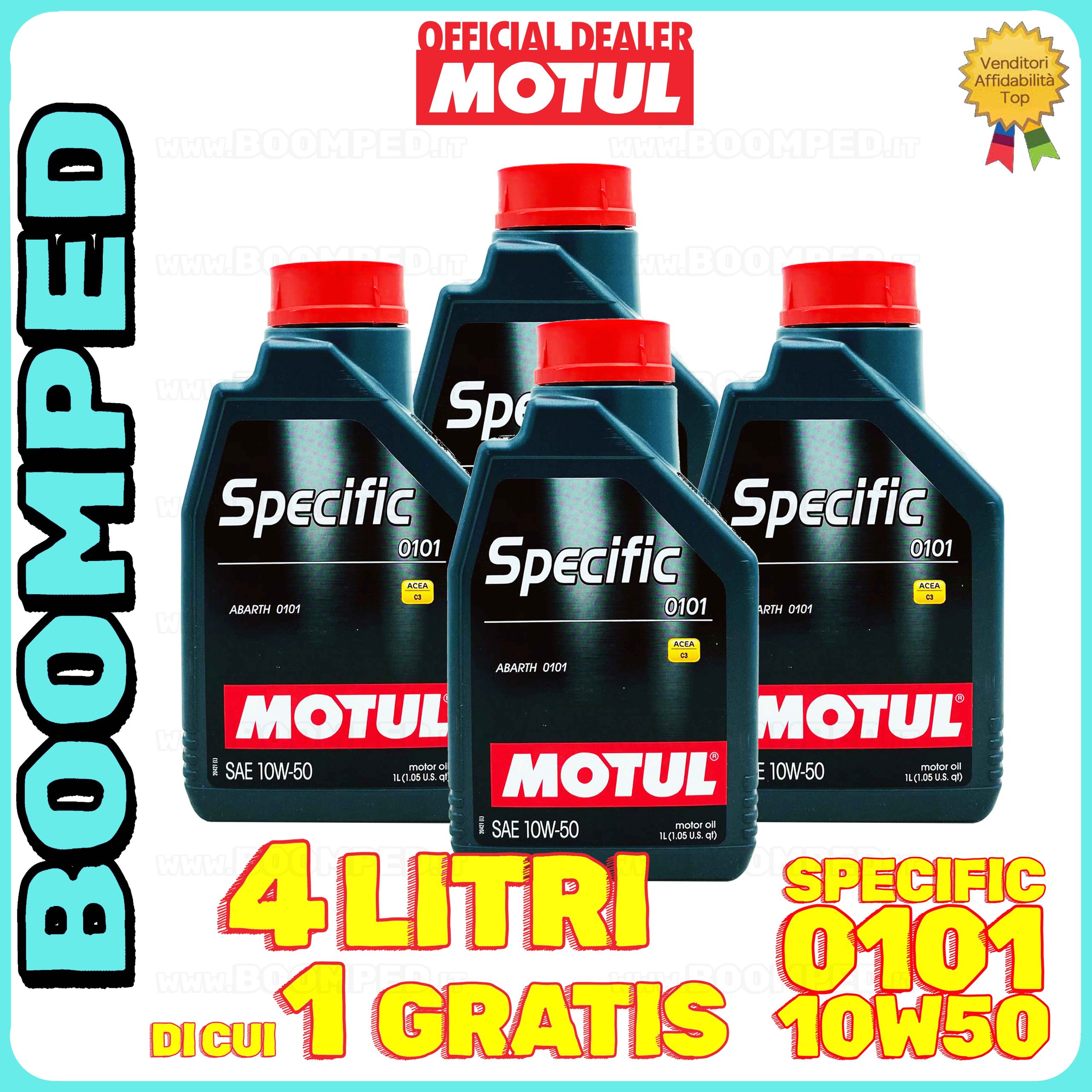 4 litri MOTUL SPECIFIC 0101 10W-50 olio motore auto ABARTH C3 SN (flacone 1 LT) 04MO79