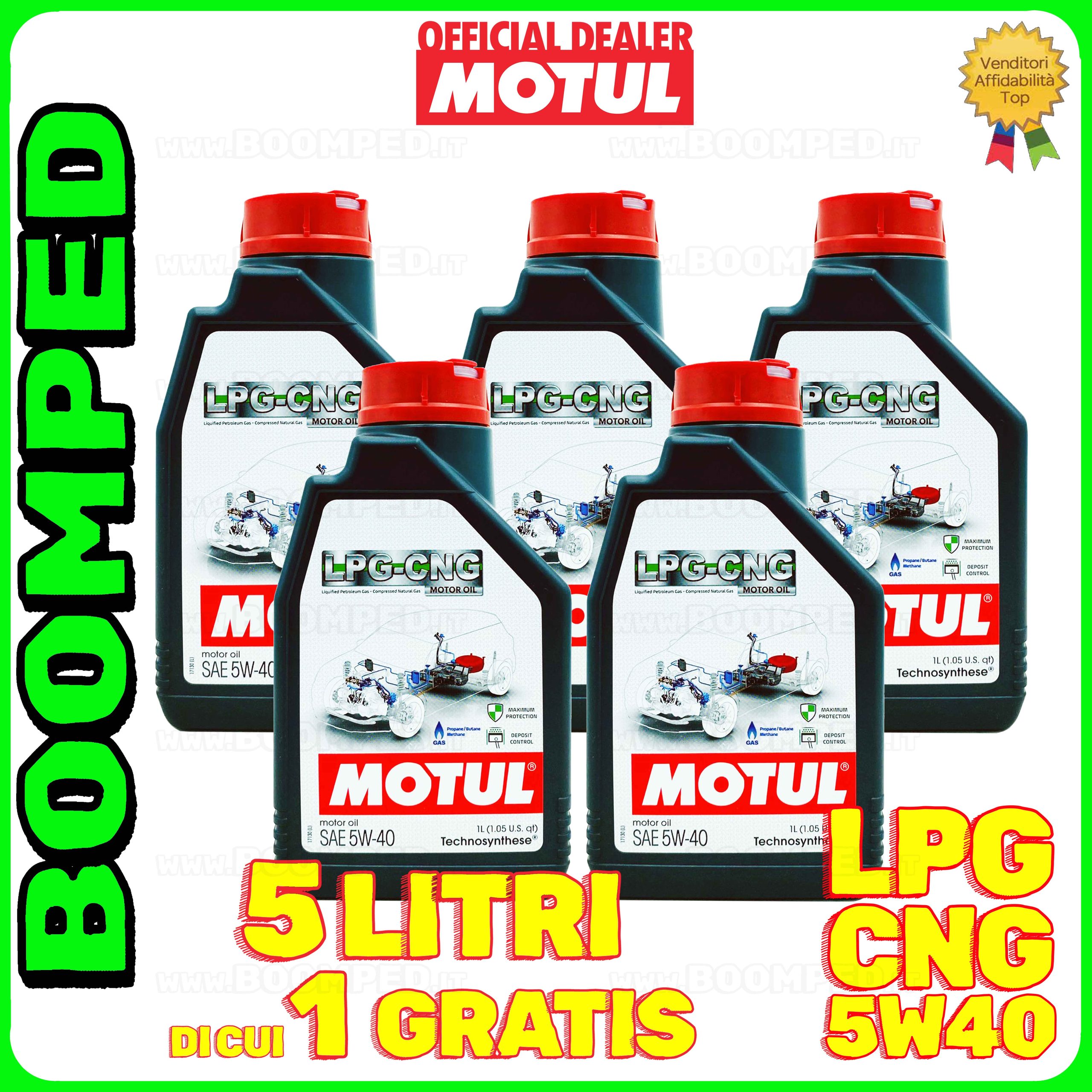 5 litri MOTUL LPG-CNG 5W-40 olio motore auto GPL METANO BI-FUEL 05MO77